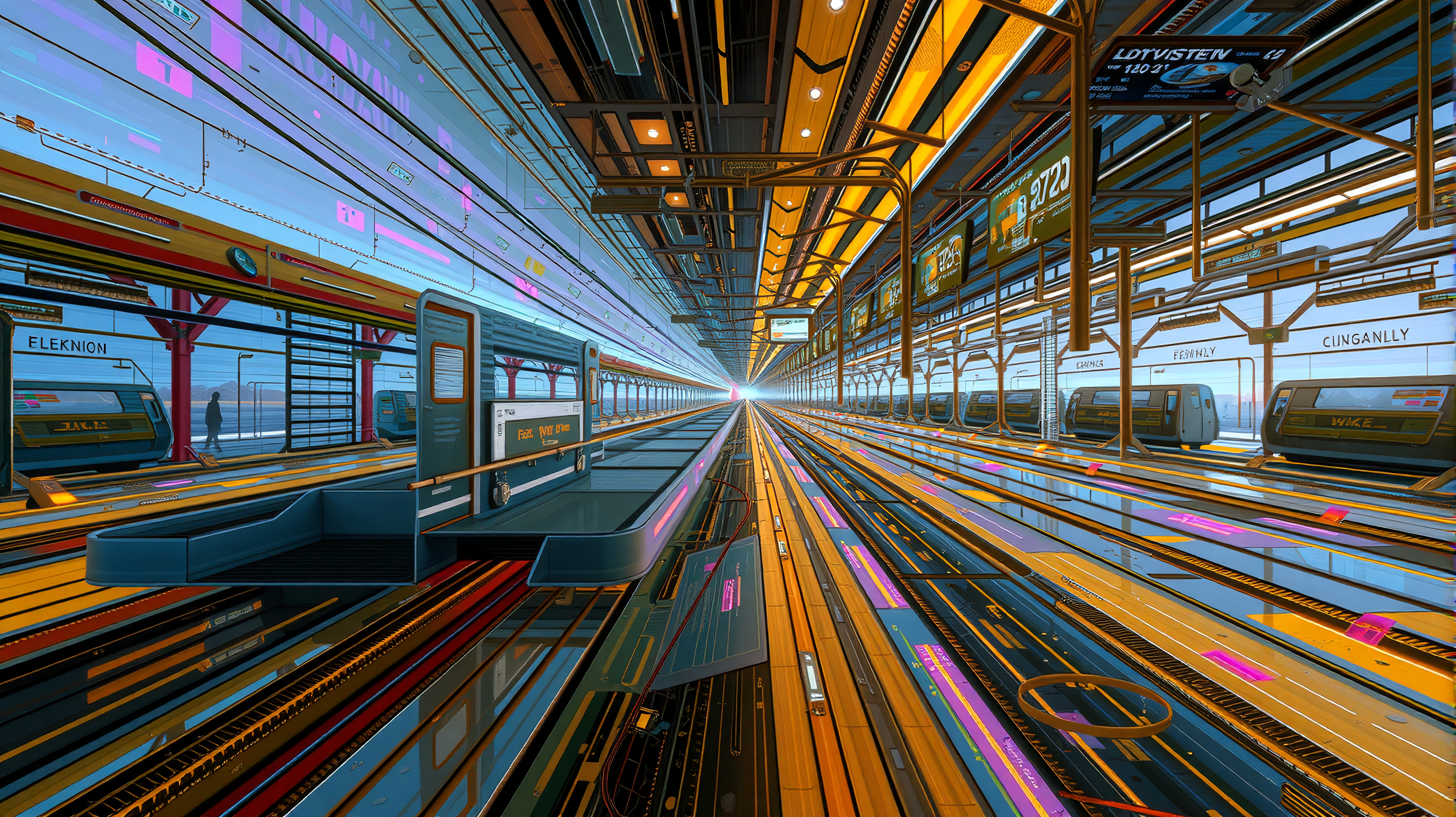Metro Station with Multi-Track Layout