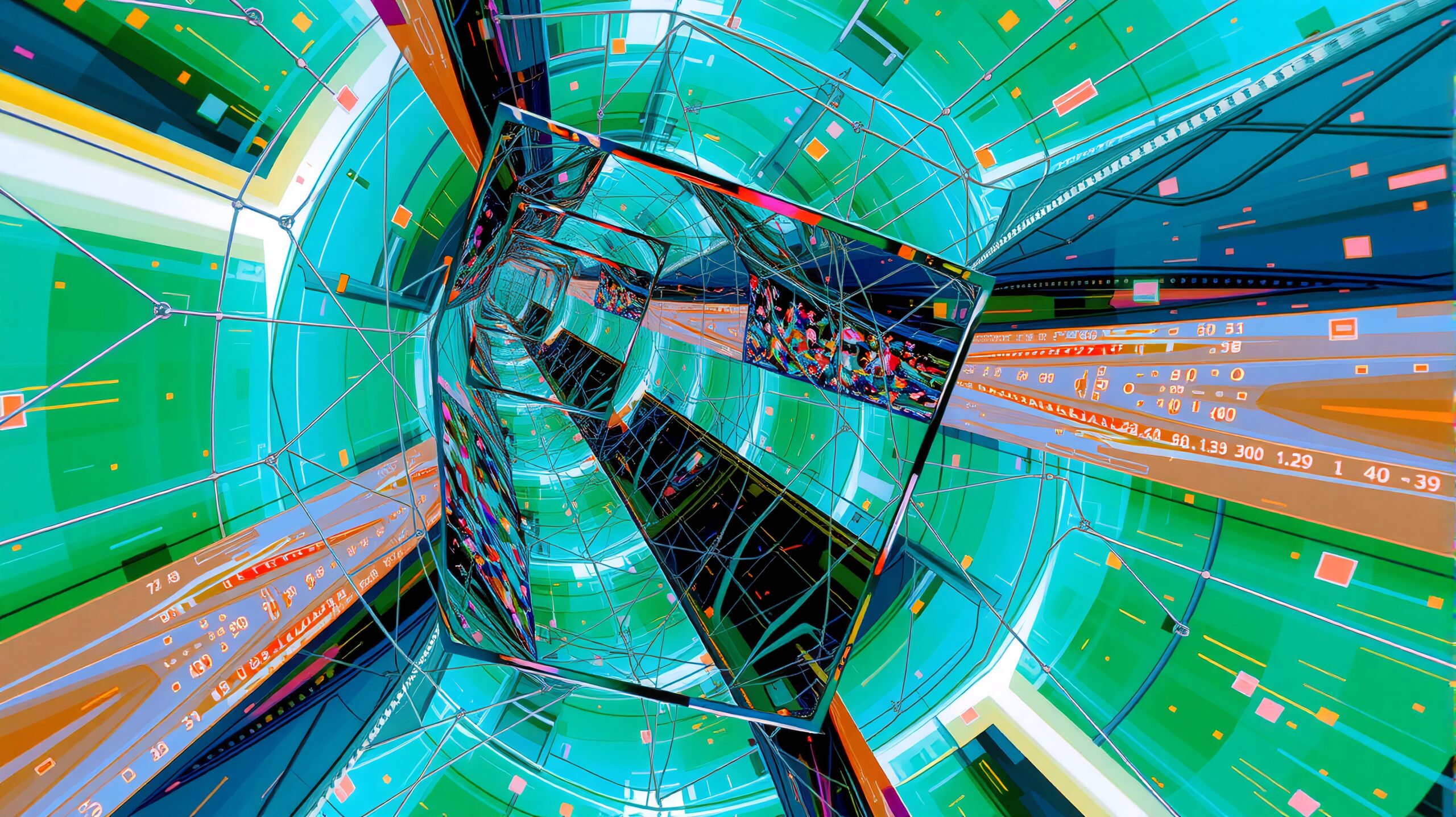 Futuristic Digital Tunnel Art