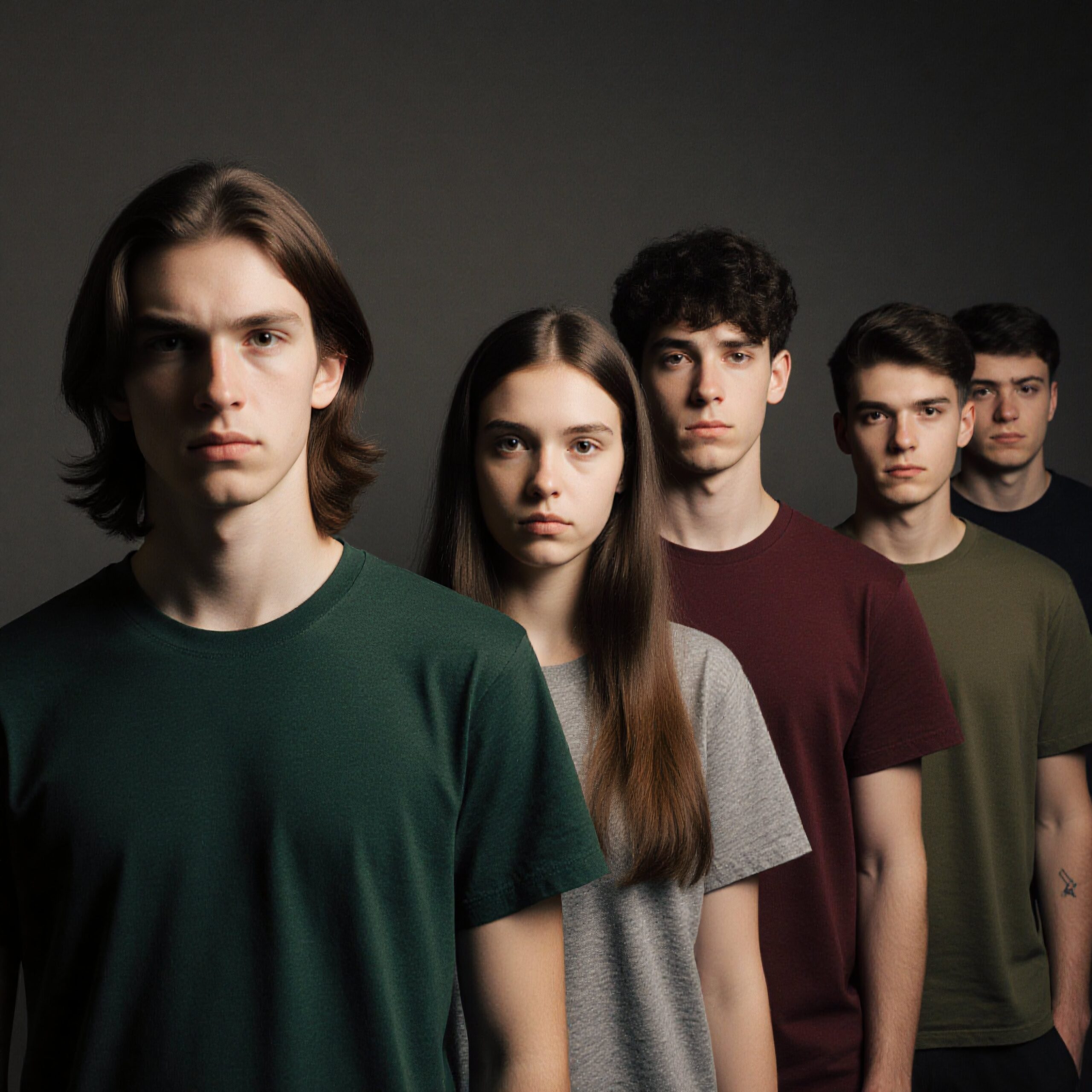 Youthful Unity in Minimalist Portrait