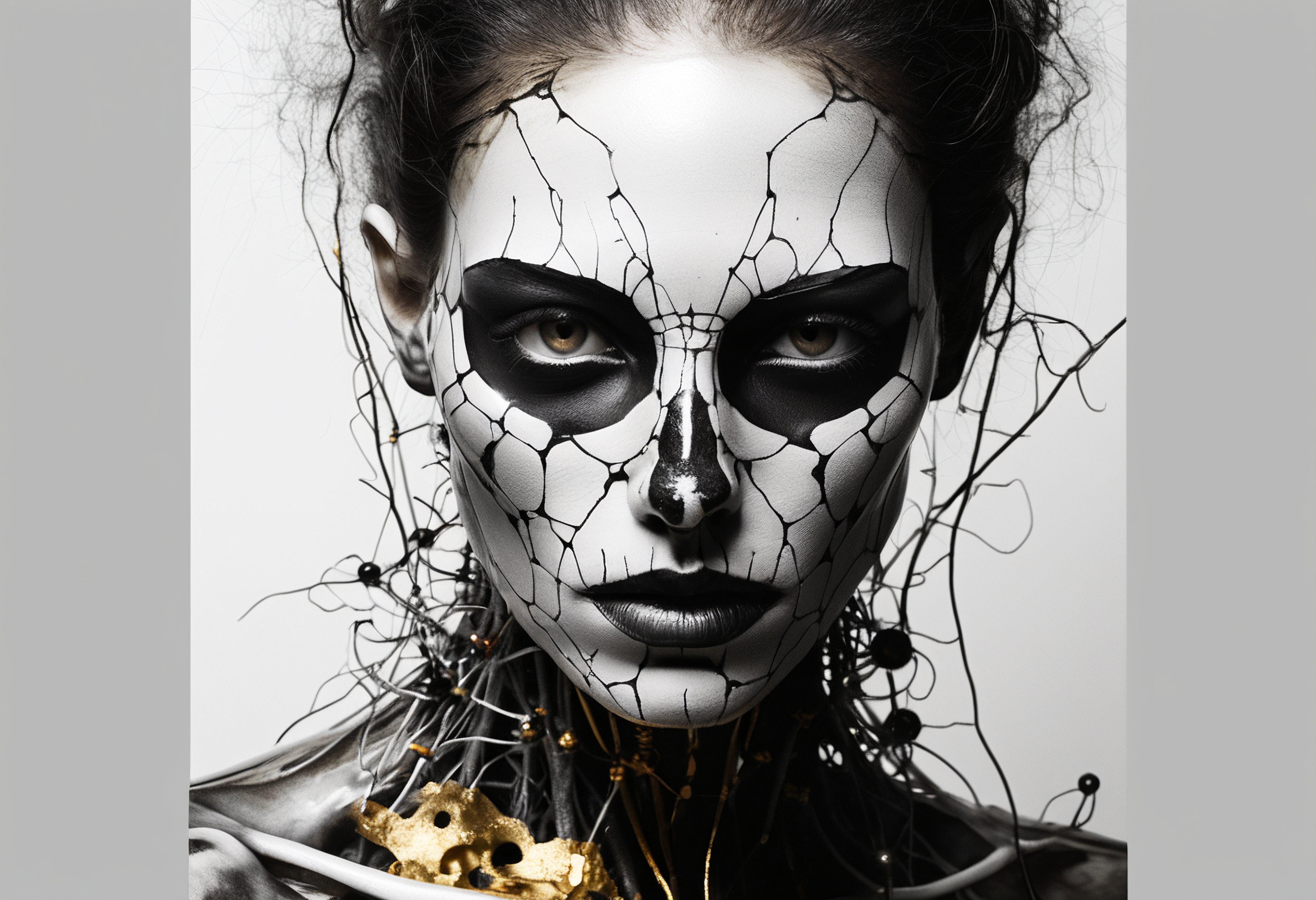 Ethereal Skull Makeup Artistry
