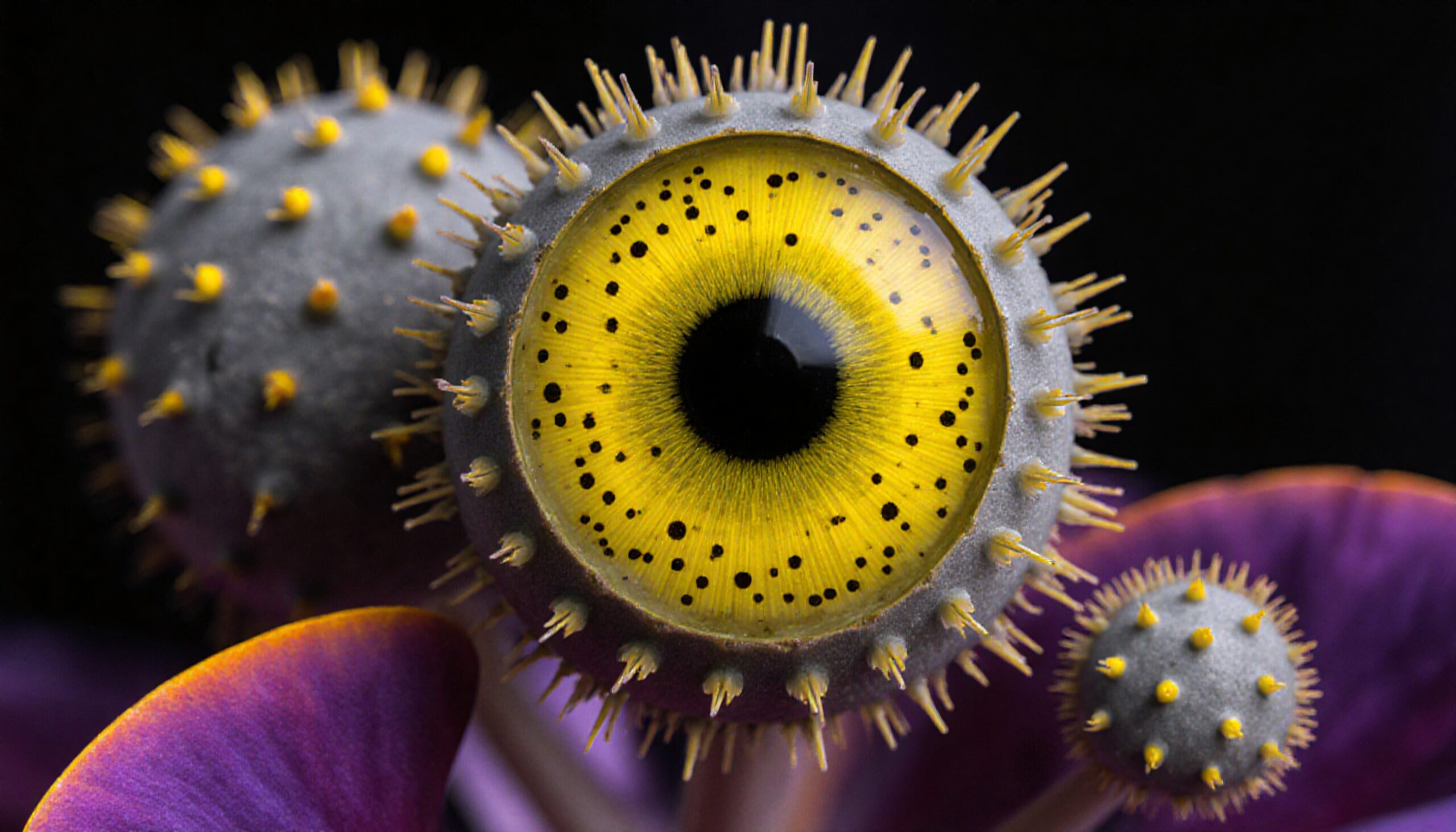 Surreal Eye-Flower Hybrid Art