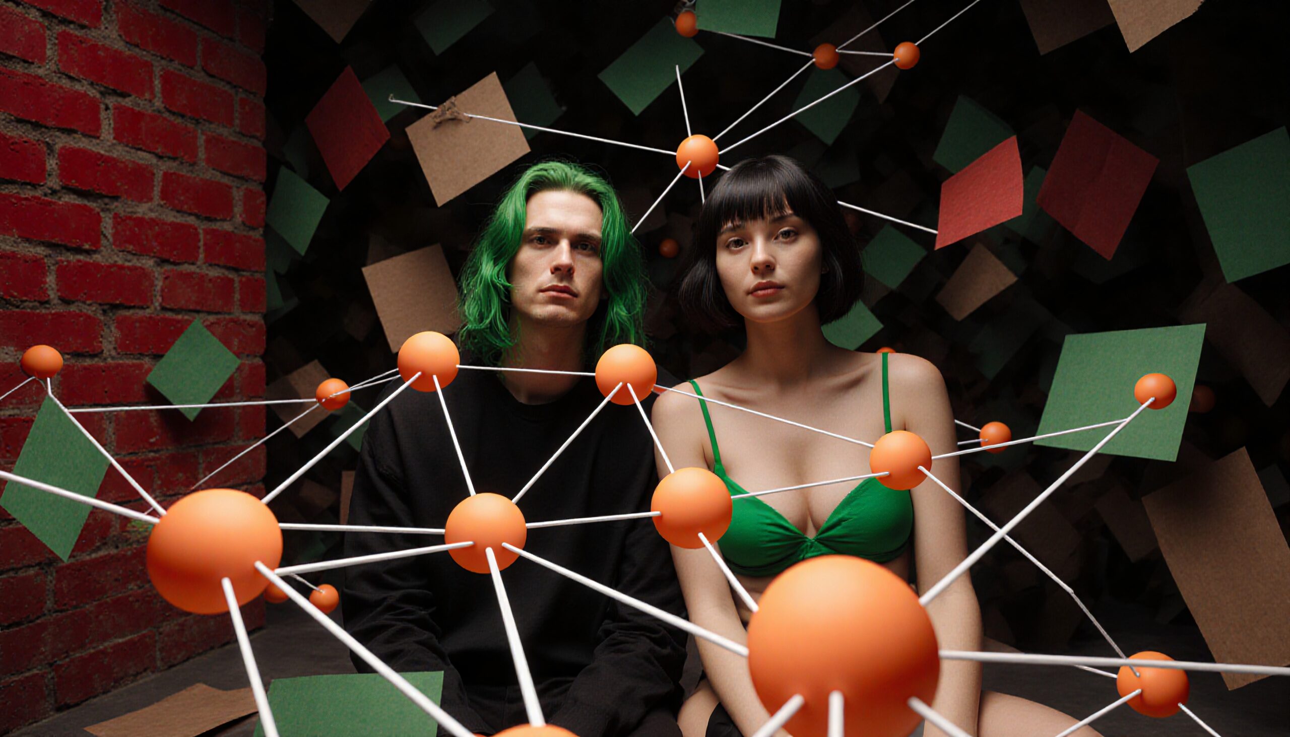 Futuristic Molecular Art Installation