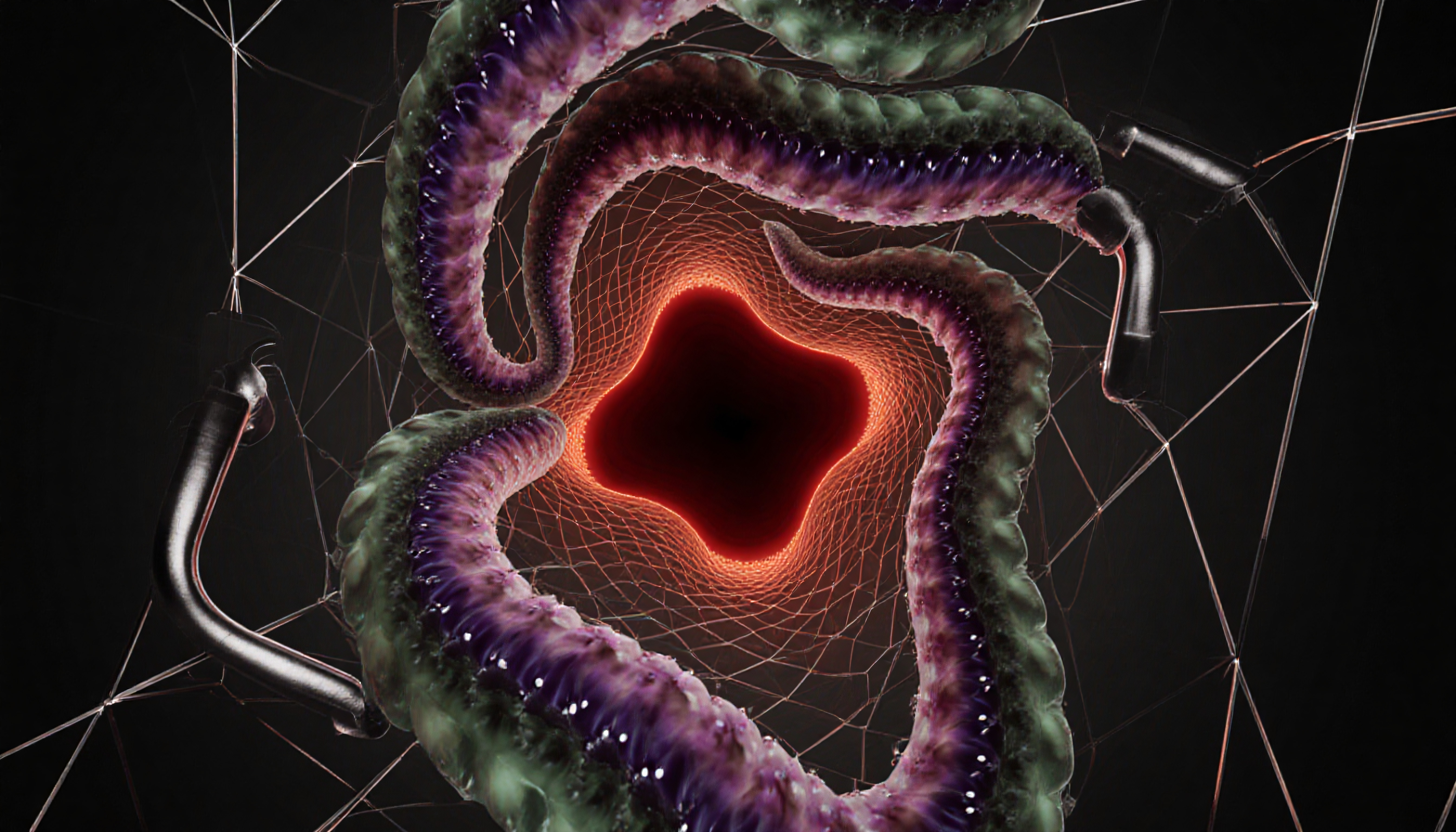 Abstract Sci-Fi Portal with Organic Structures