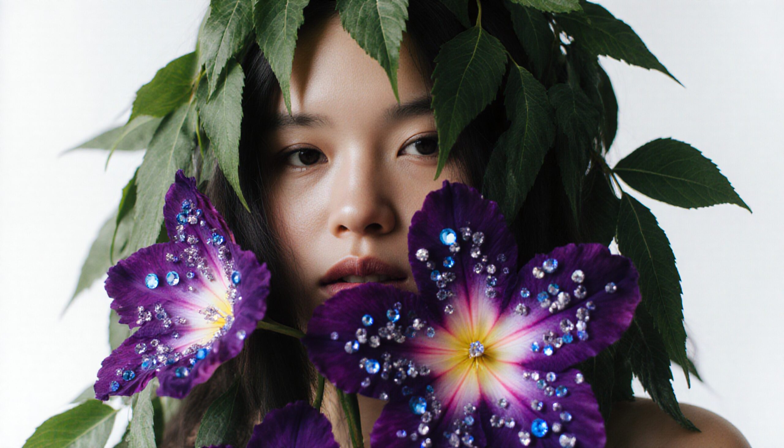 Enchanting Flora and Woman Portrait