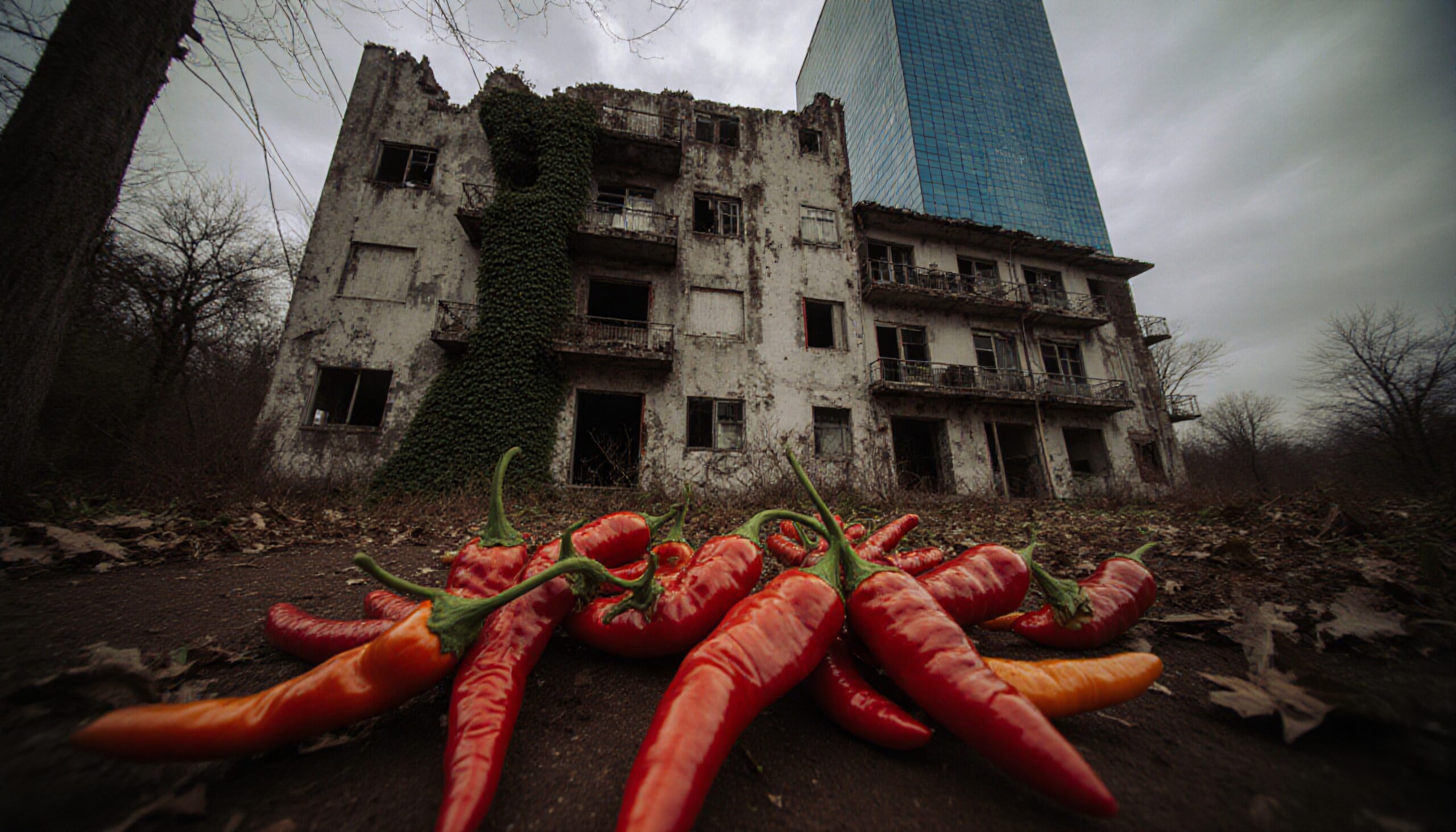Peppers in Front of Ruins