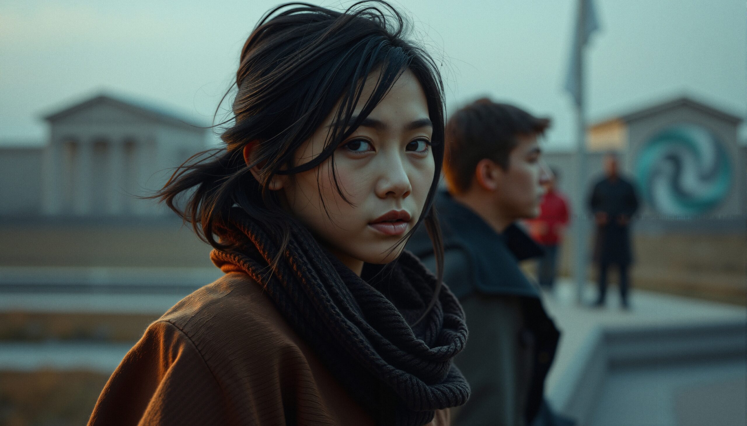 Pensive Moment in Urban Landscape