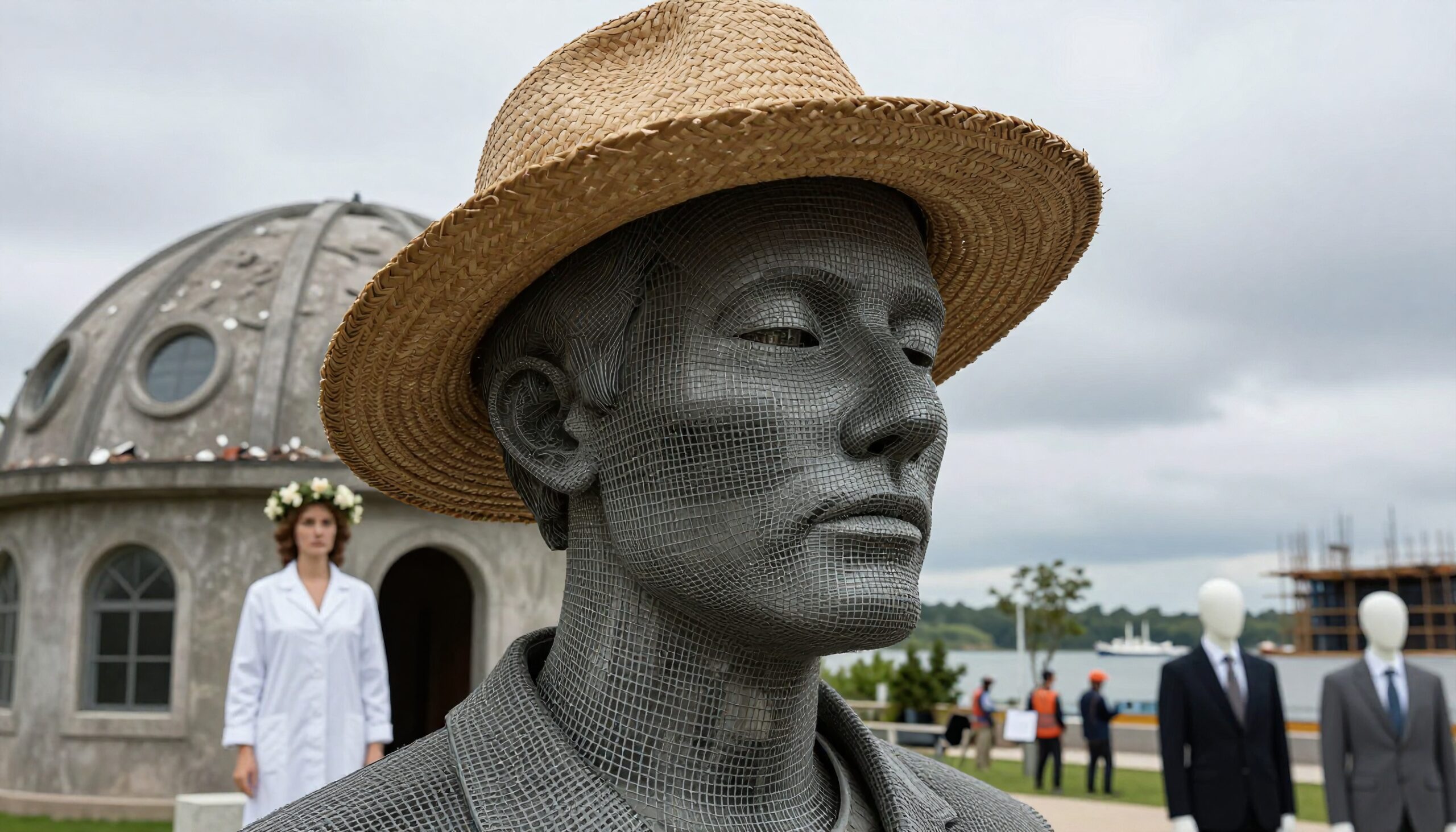 Wire Mesh Sculpture Exhibit