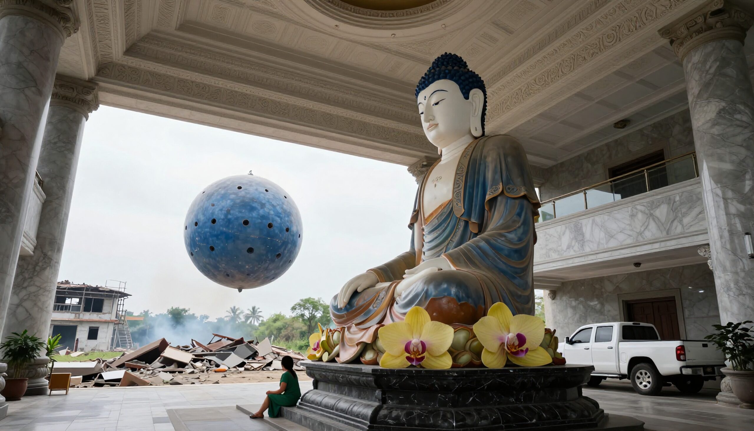 Contrasting Serenity Amidst Chaos