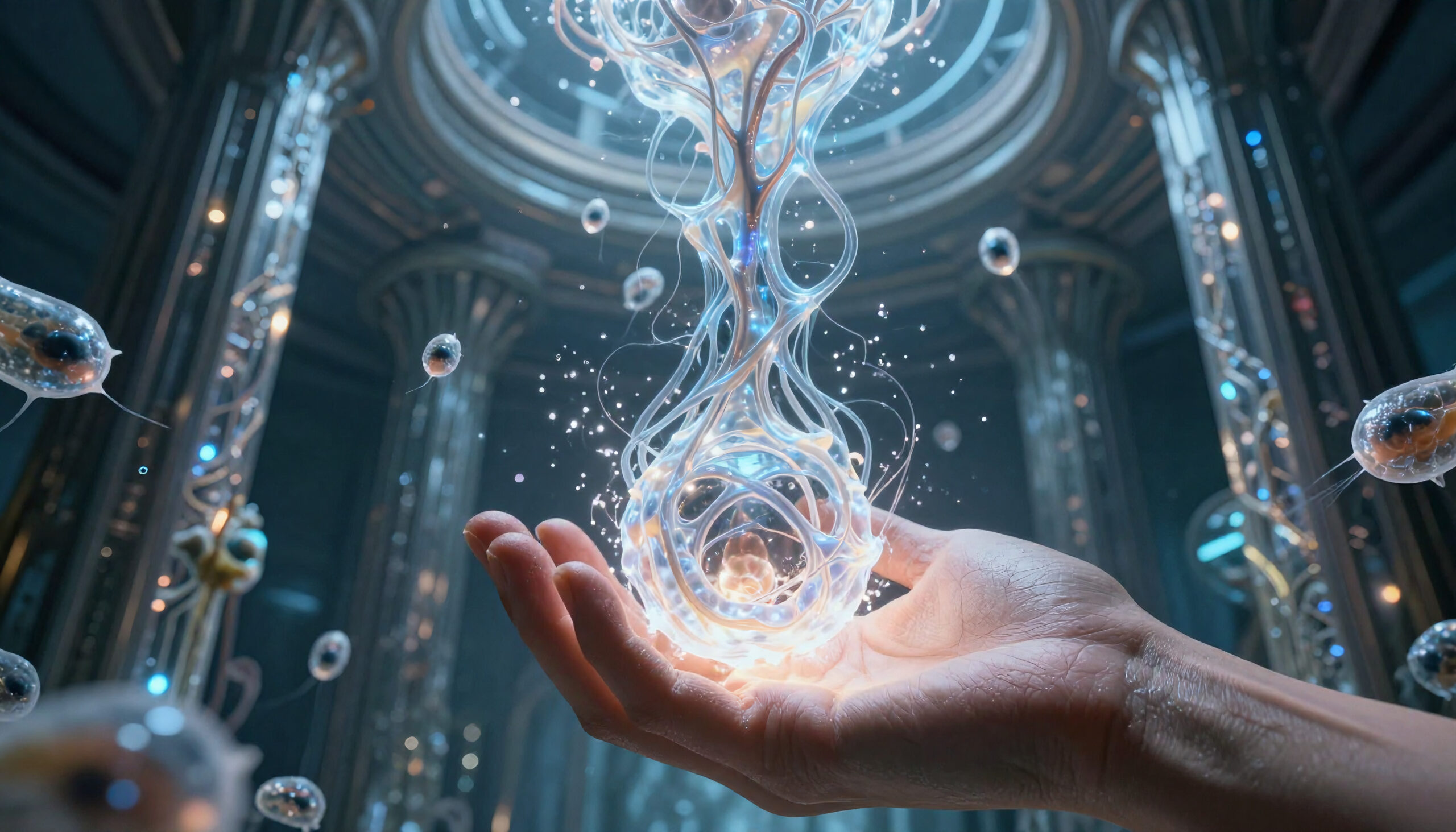 Hand Holding Cosmic Energy