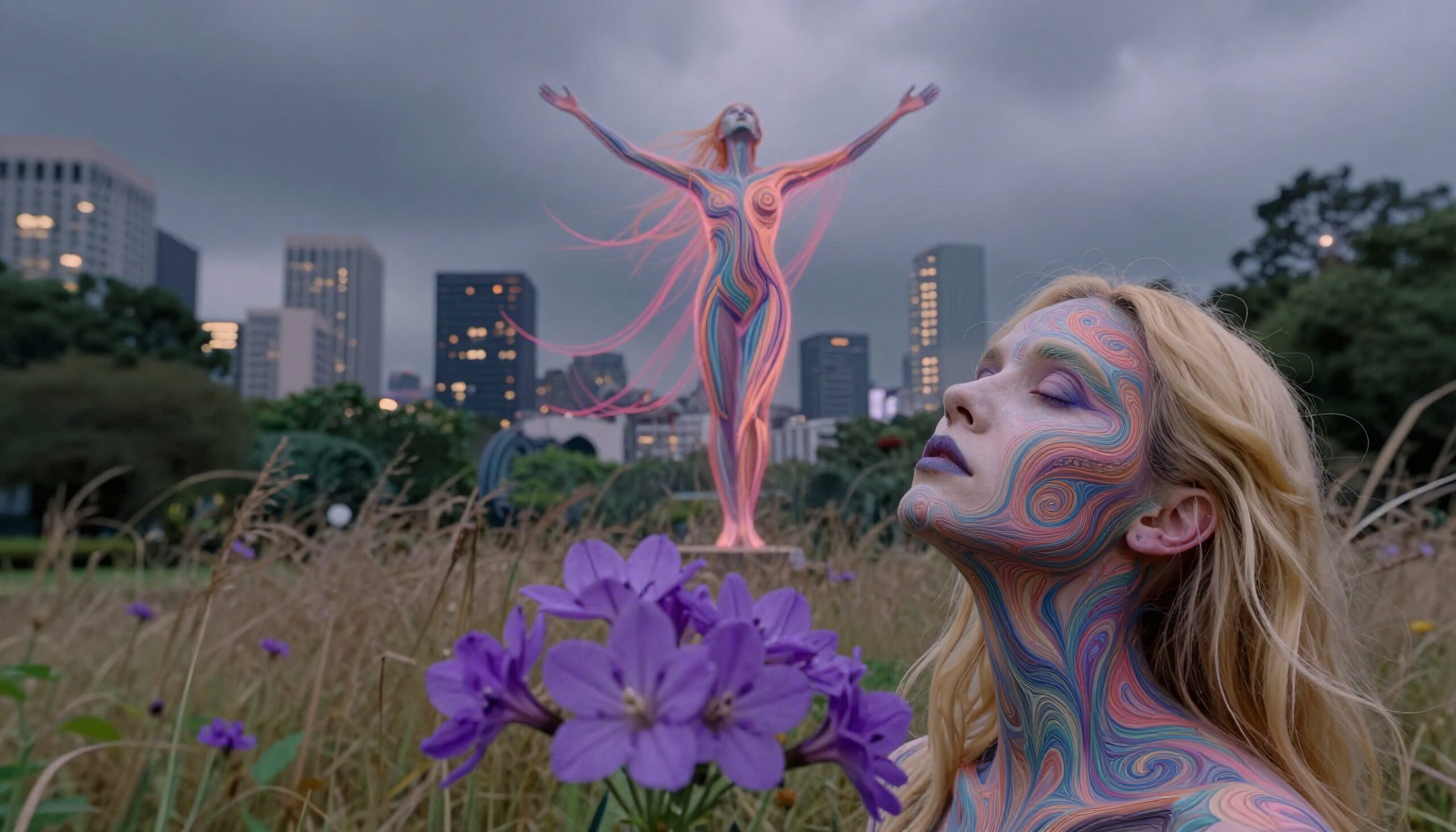 Vivid Colors in Urban Serenity