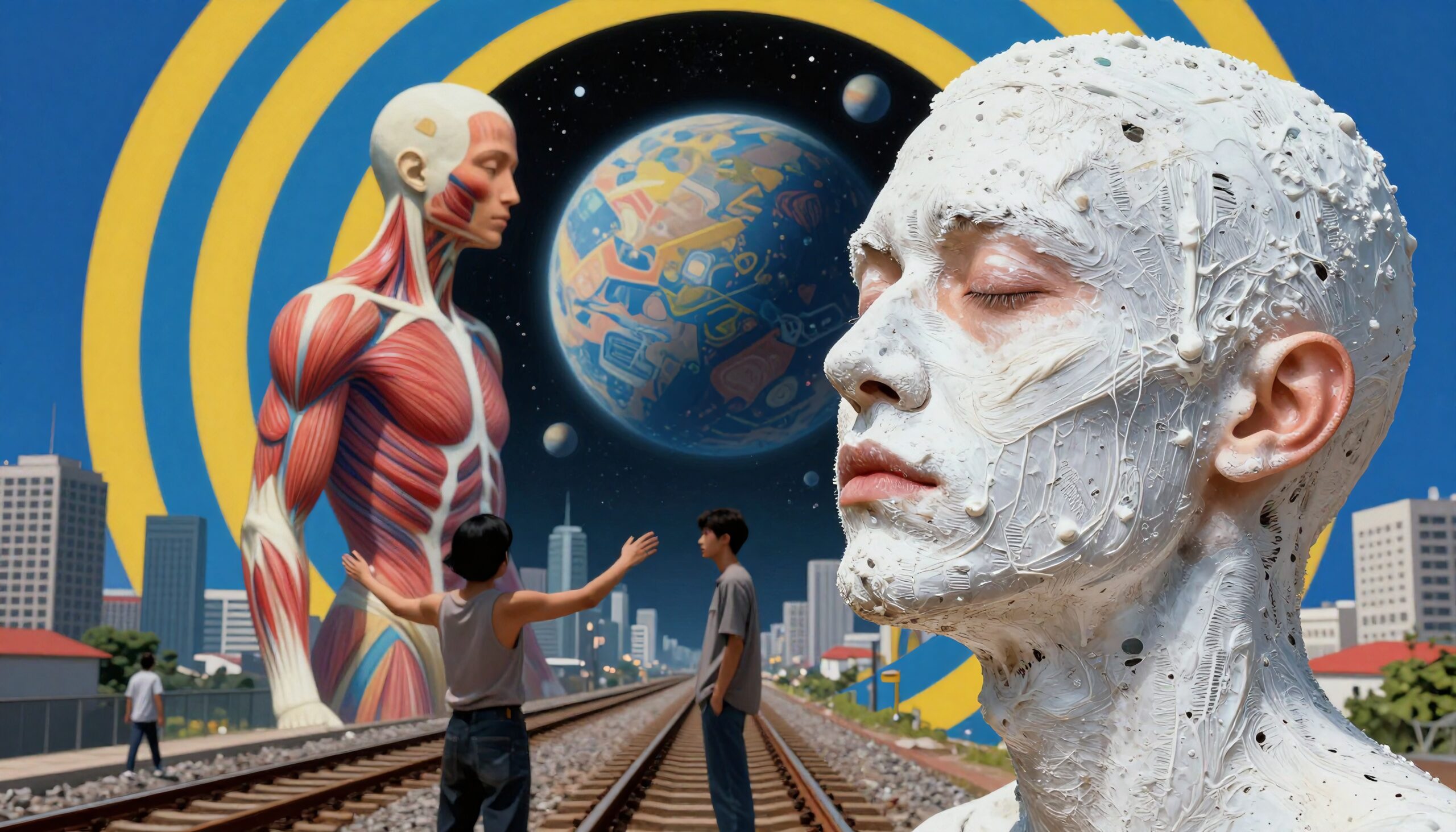 Surreal Mural Vision on Tracks