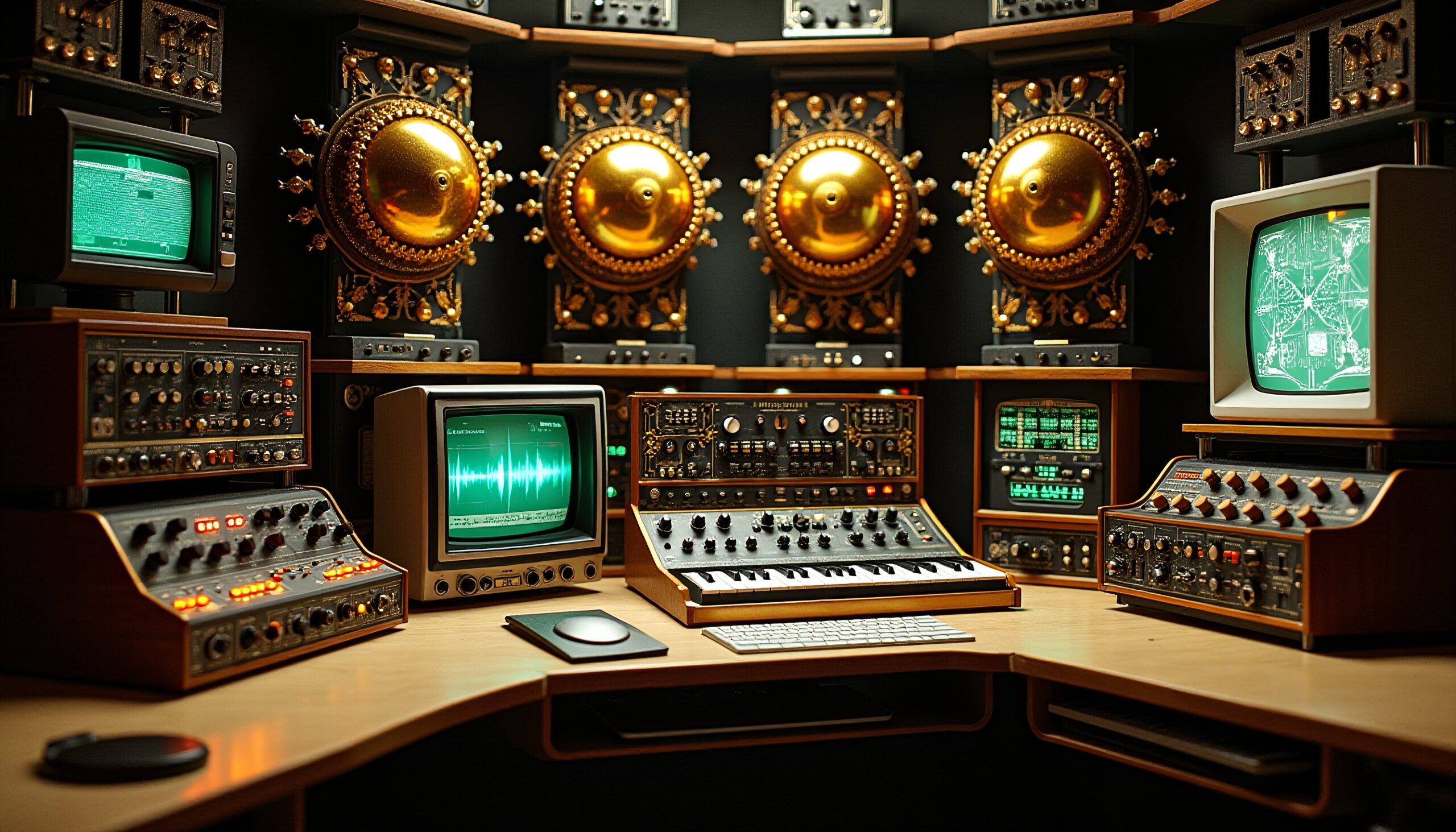 Steampunk Synthesizer Control Room