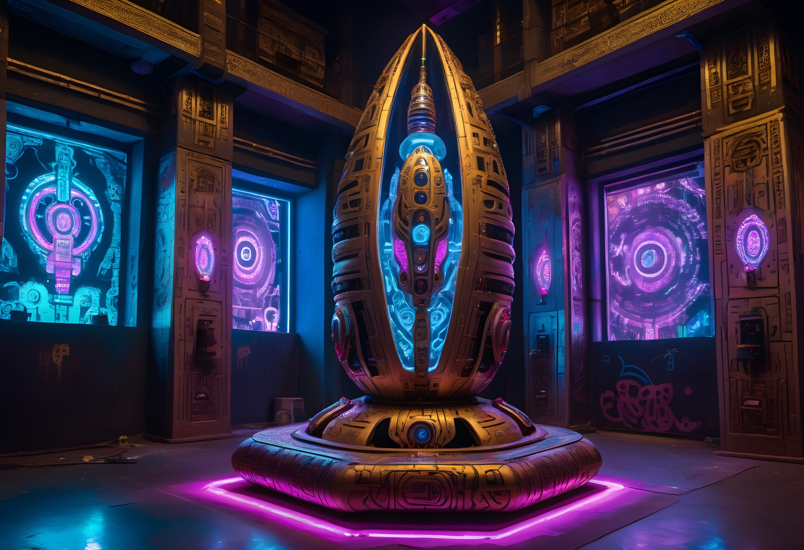 Futuristic Sci-Fi Chamber Display