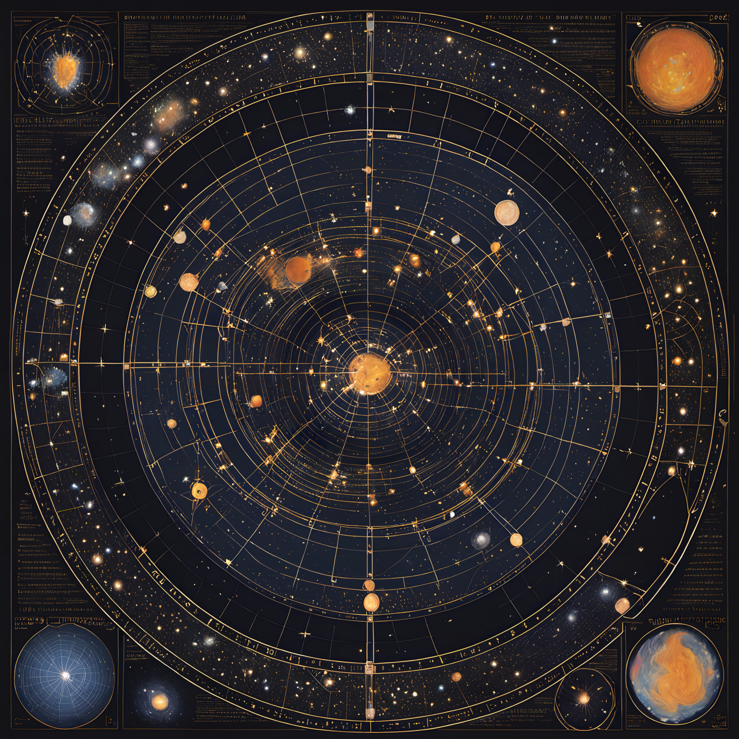 Celestial Map and Astrological Chart