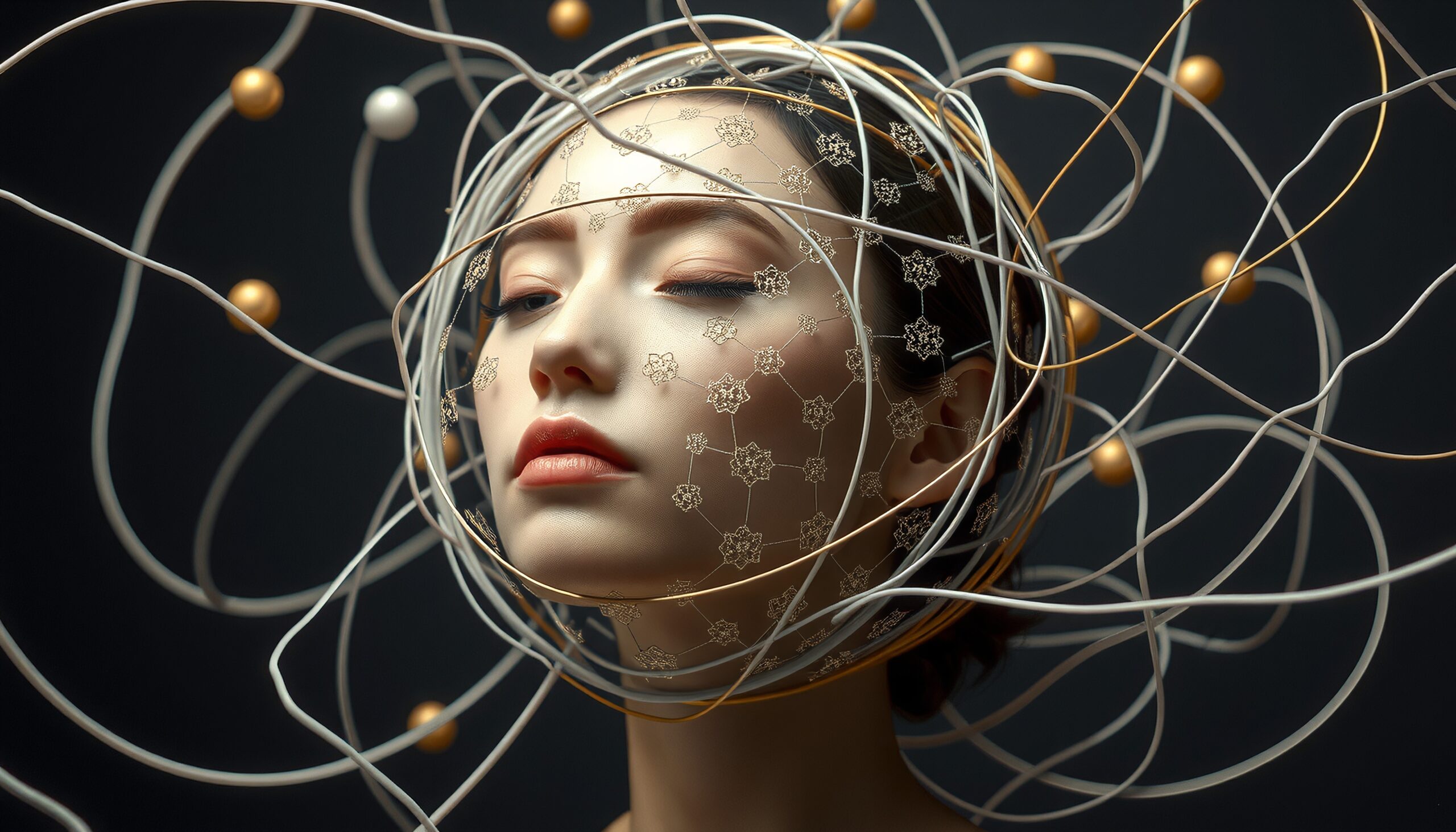 Ethereal Beauty in Wired Elegance