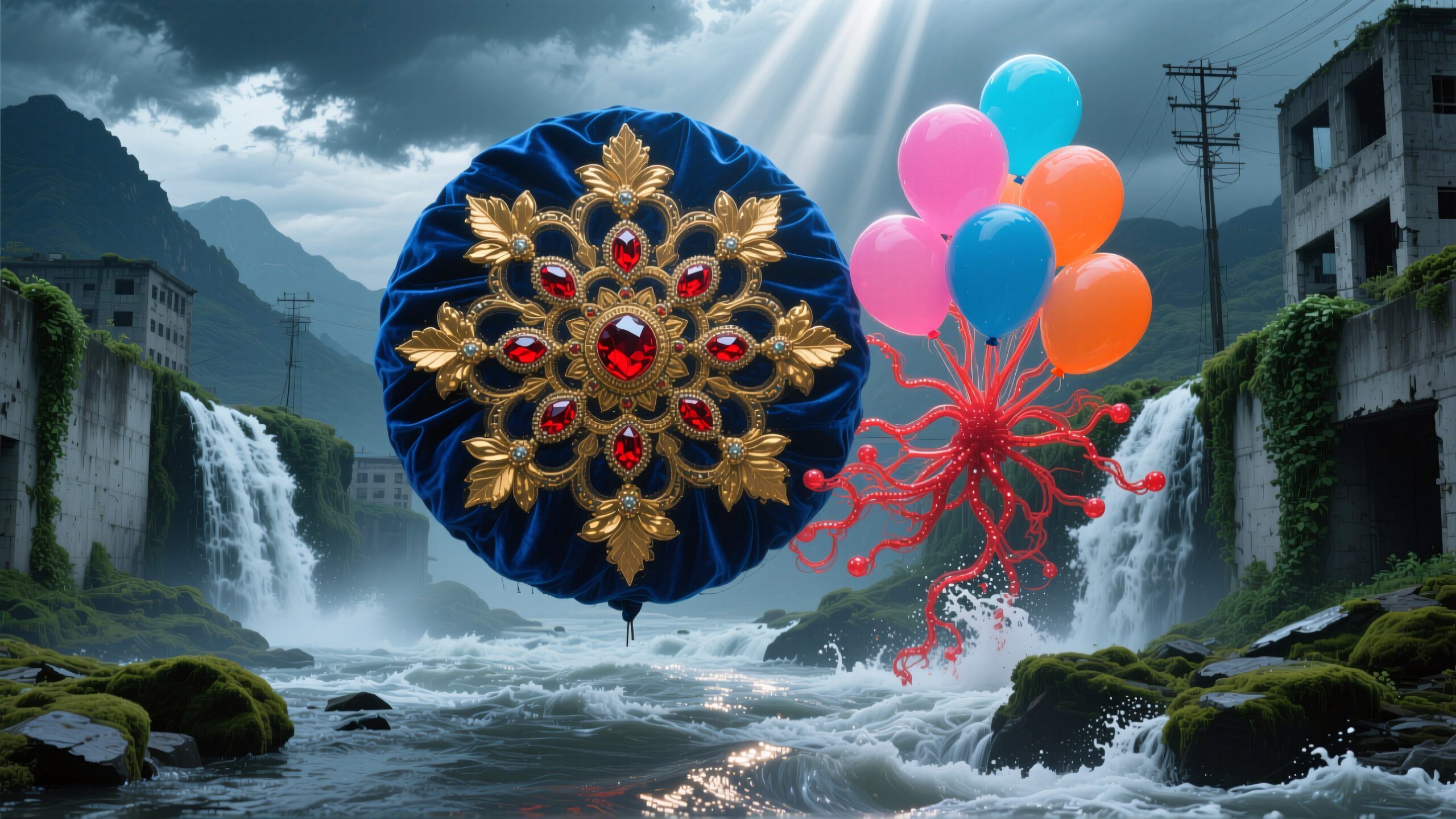 Whimsical Jewel and Balloon Fantasy