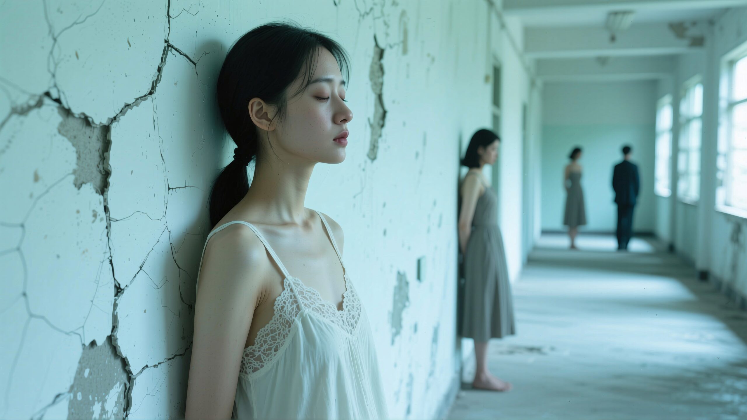 Isolation in a Crumbling Hallway