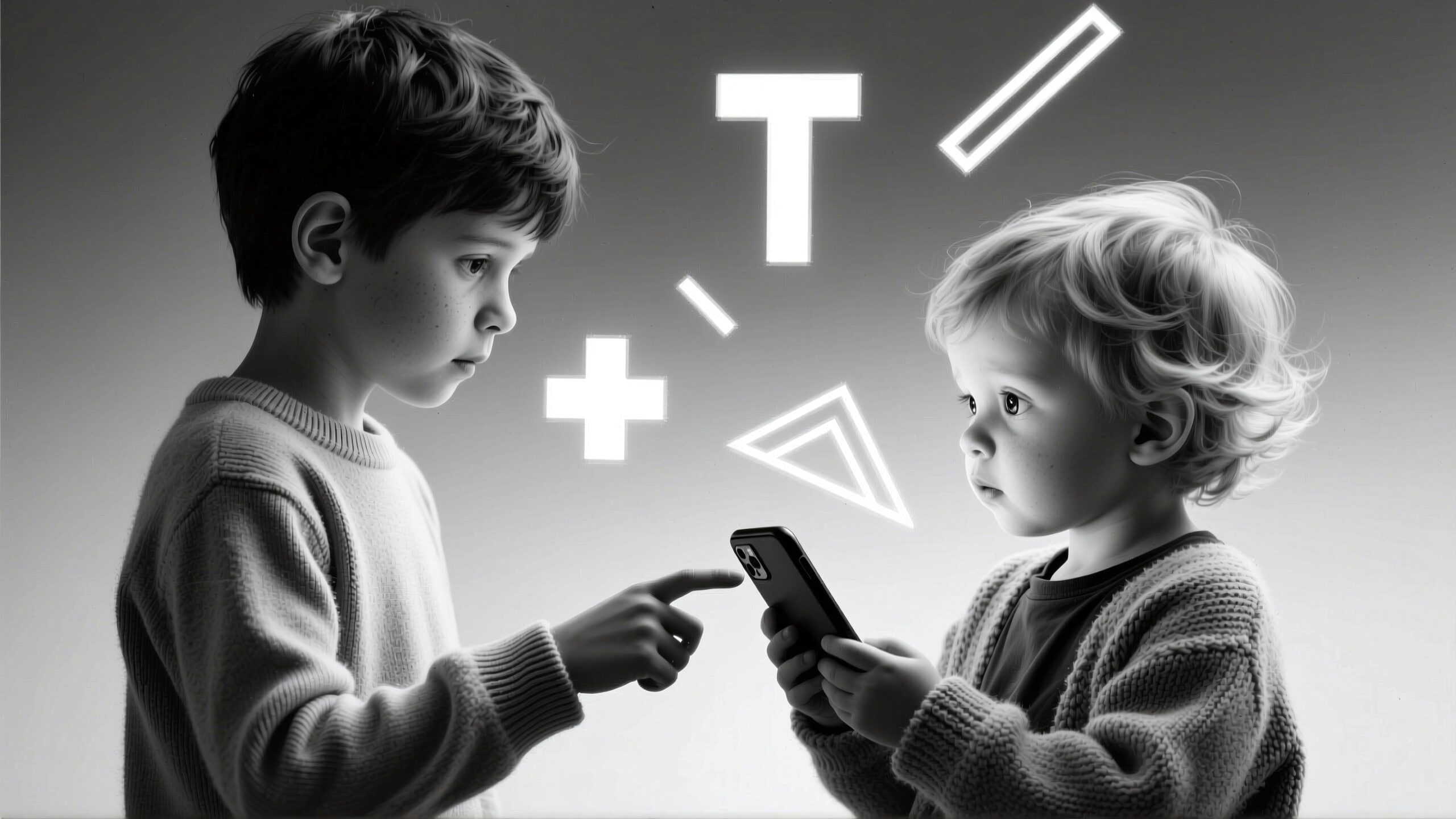 Kids Engaged With Technology Screen