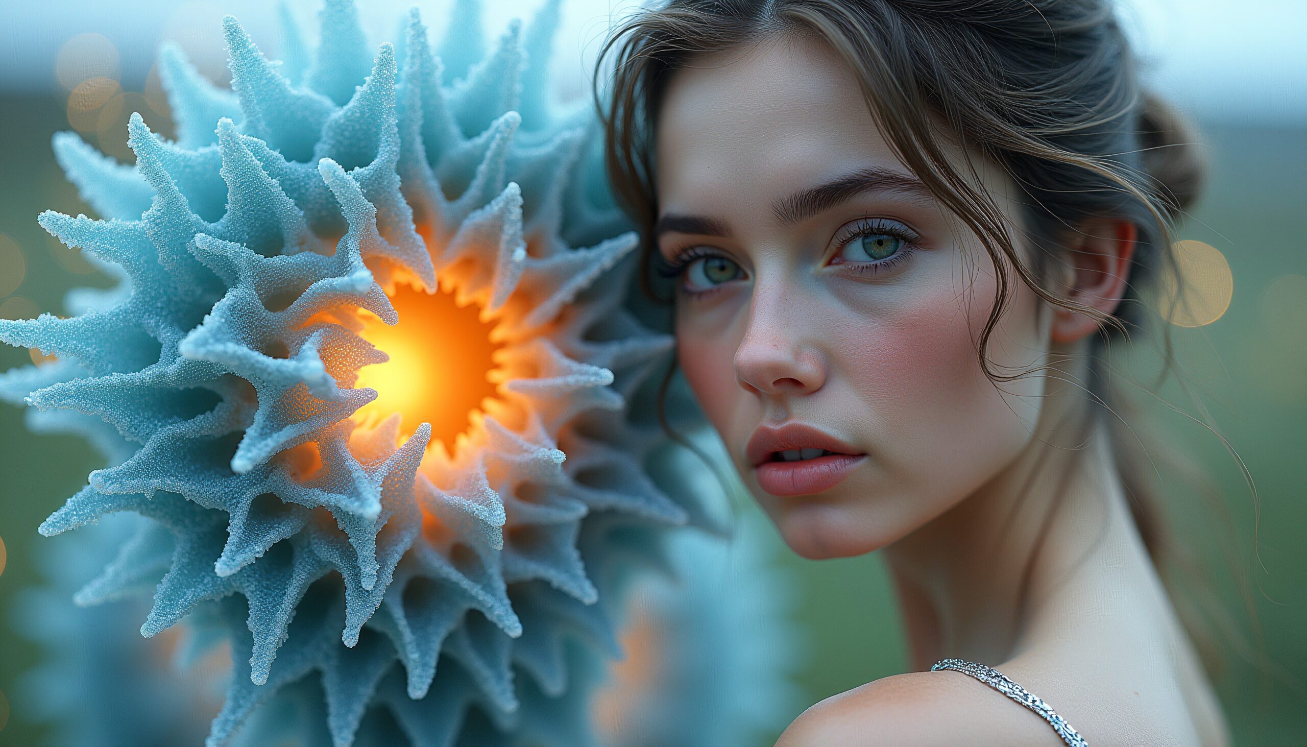 Ethereal Glow and Striking Eyes