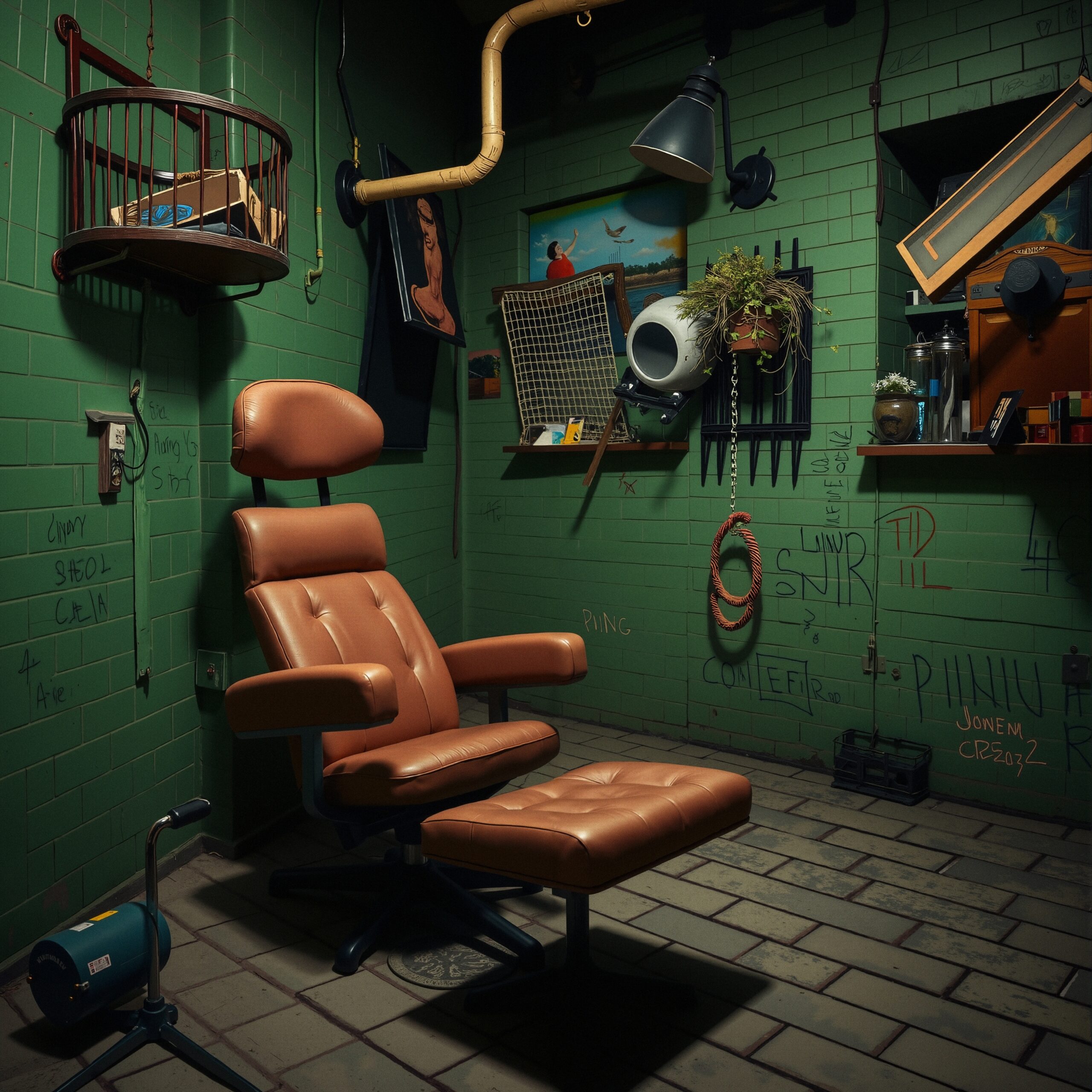 Industrial Room With Eclectic Decor