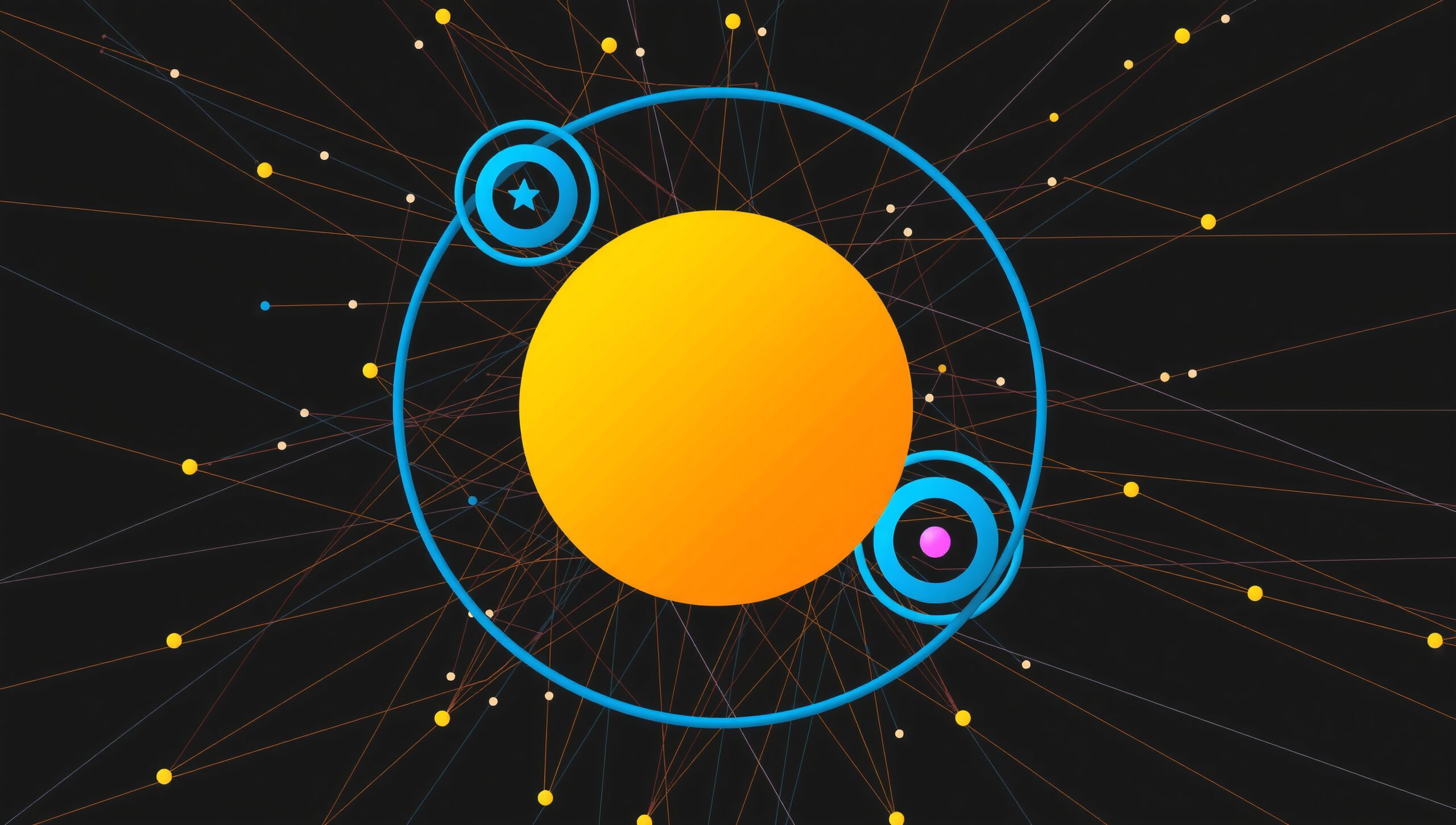 Celestial Network Abstract Art