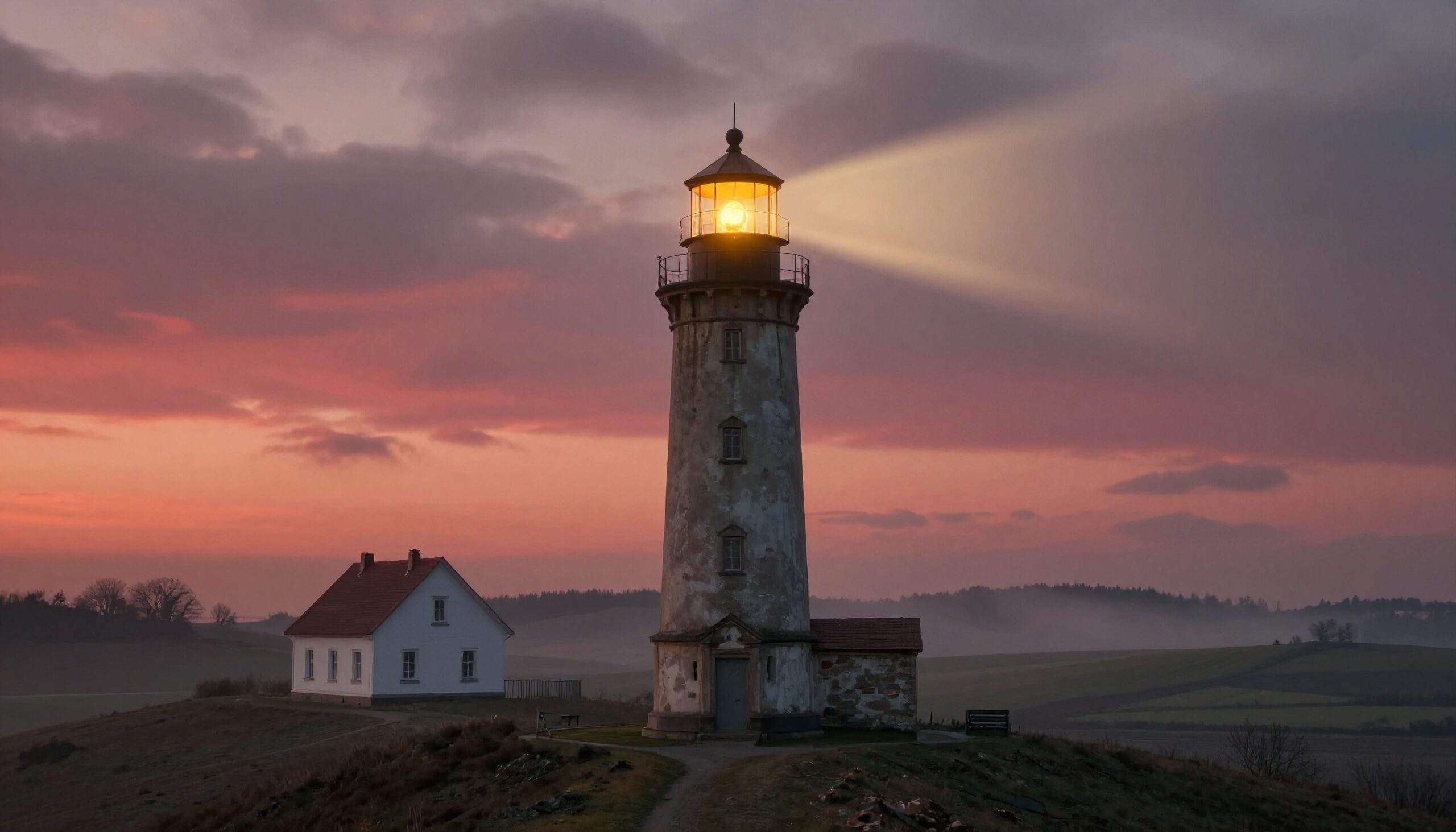 Guiding Light in Twilight Serenity