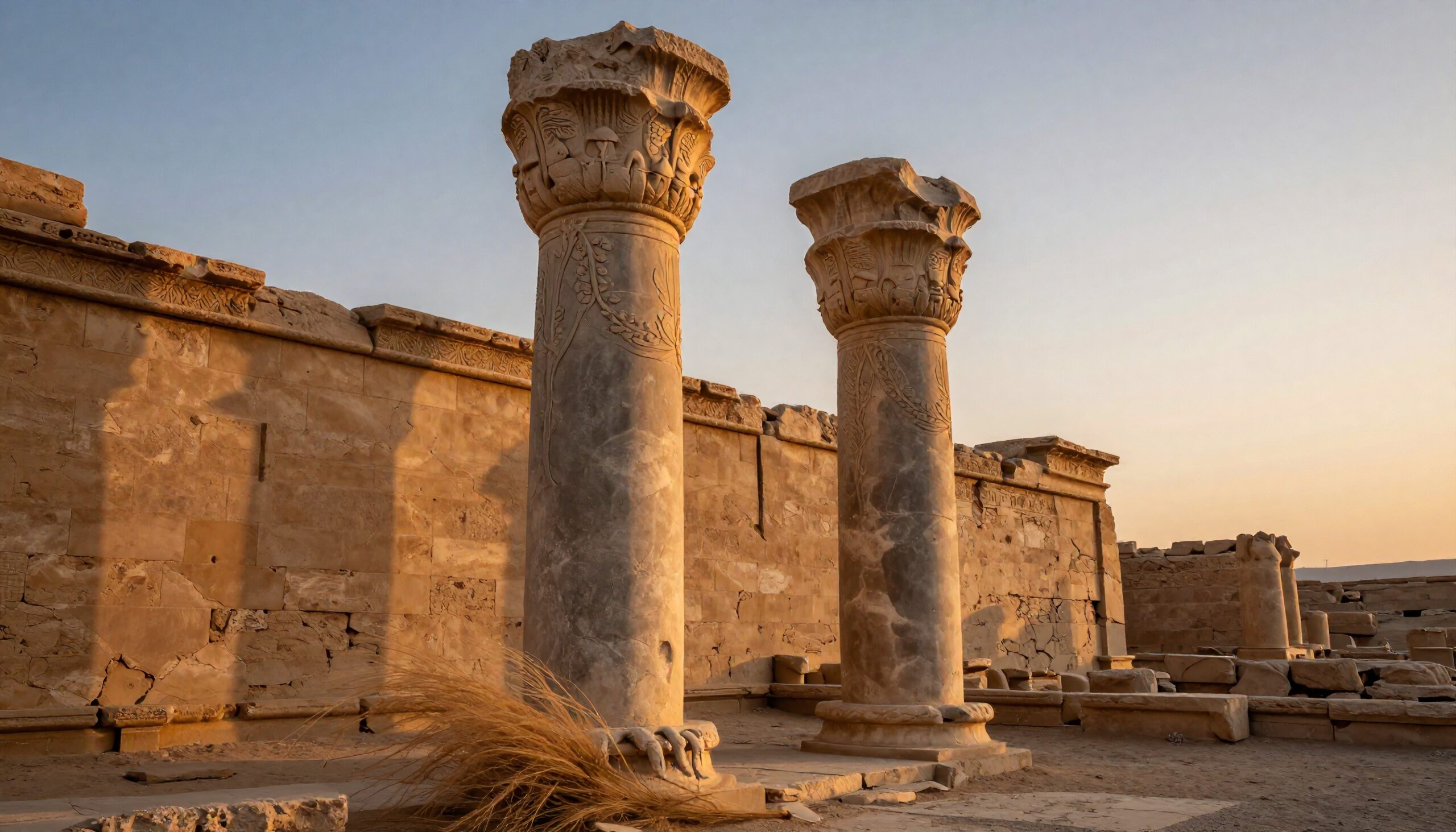 Ancient Ruins at Sunset