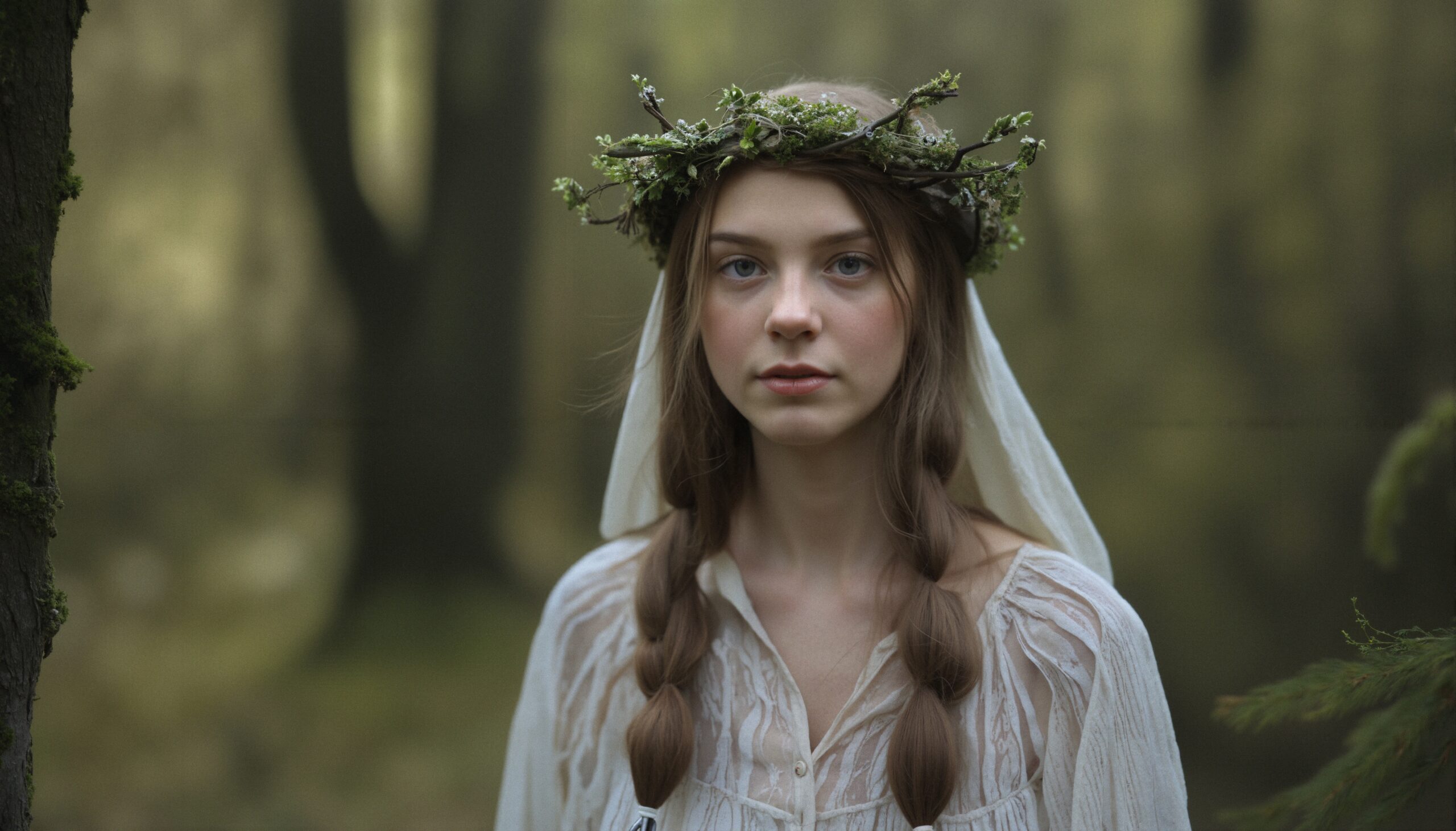 Forest Maiden in Serene Light