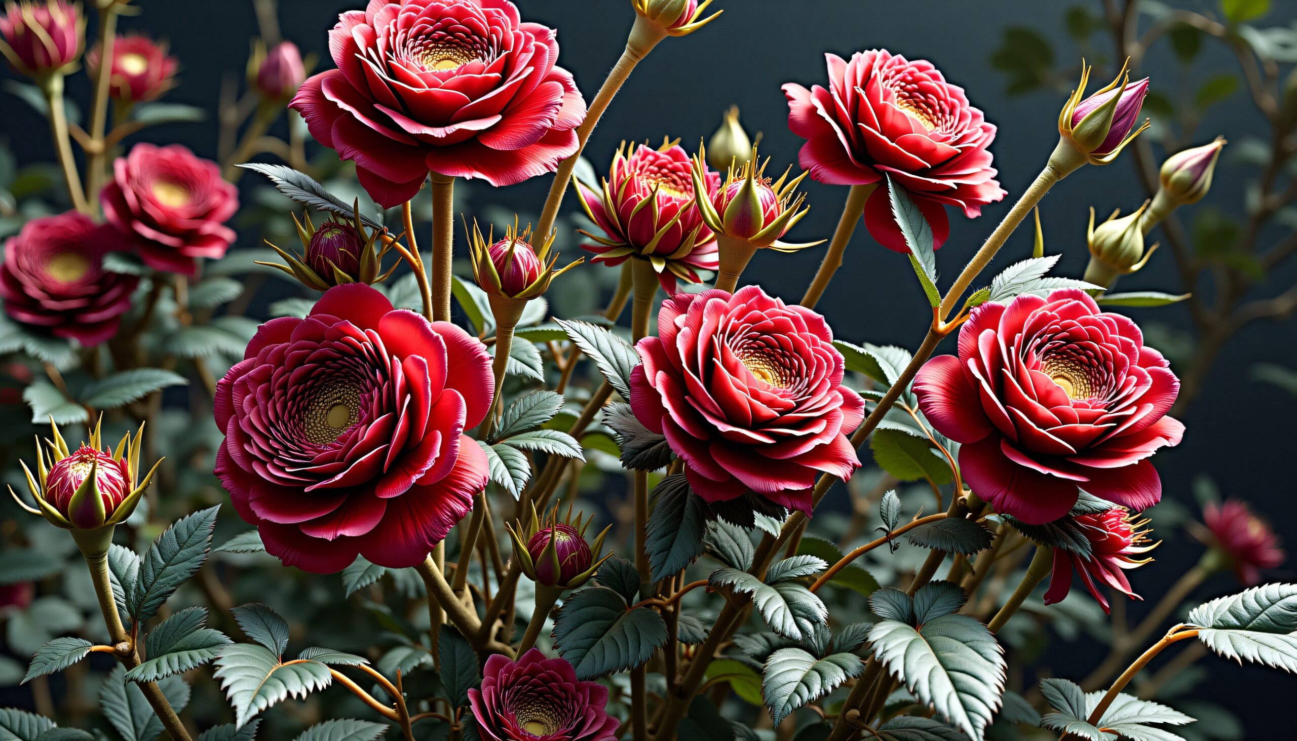 Radiant Red Roses in Bloom