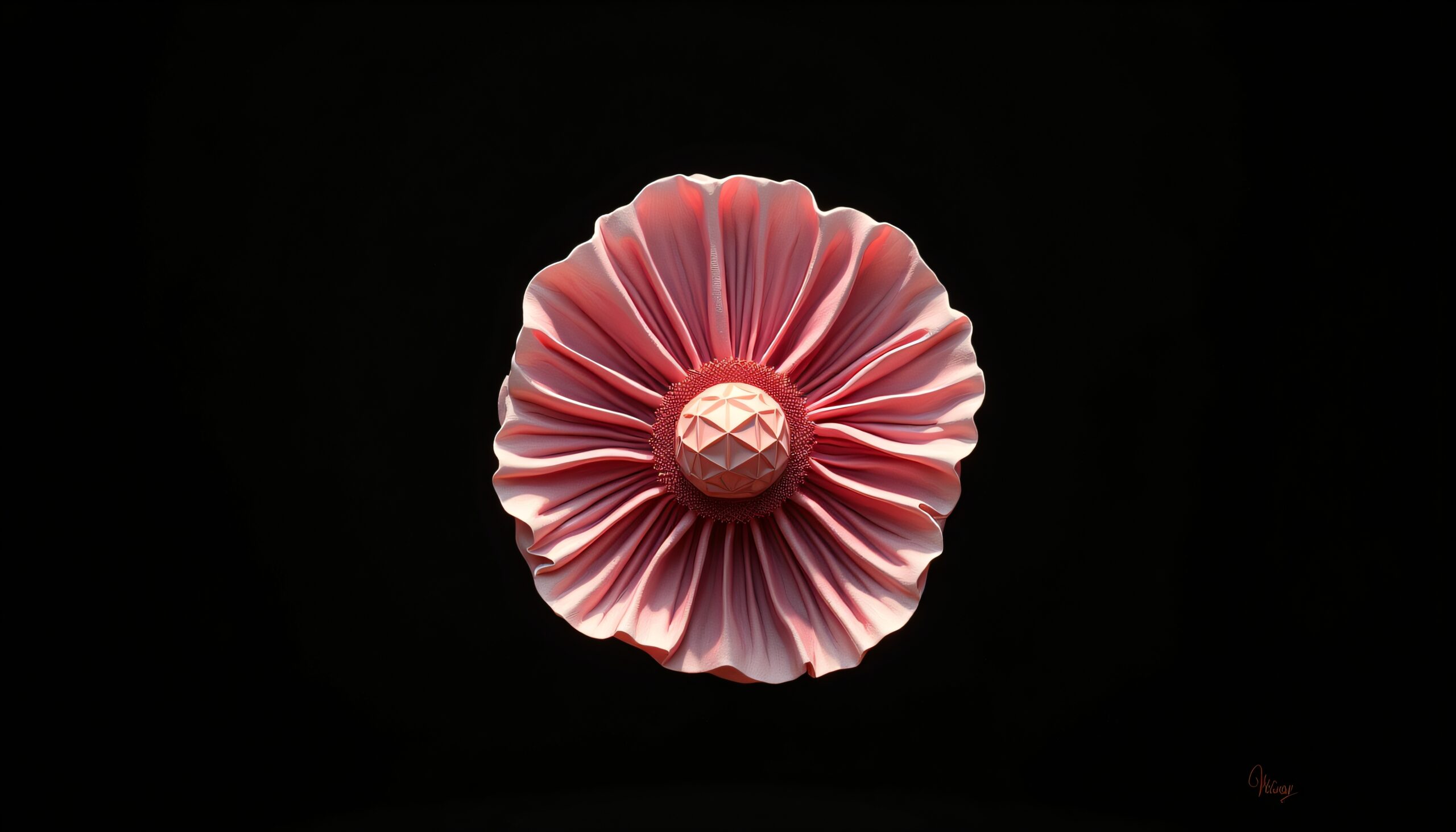 Elegant Geometric Flower Sculpture