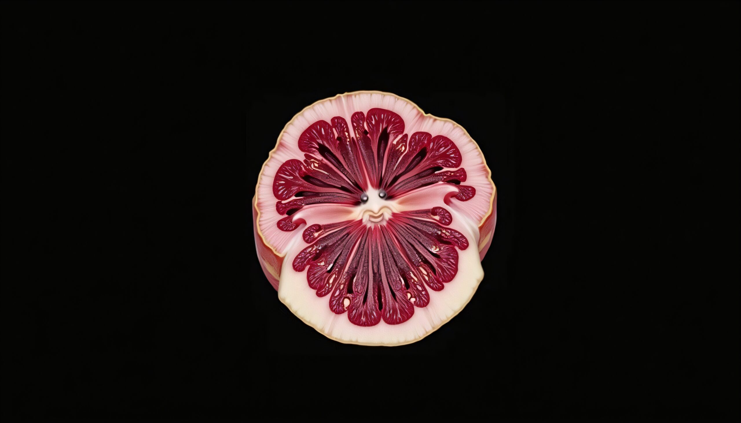 Surreal Fruit Cross-Section Art