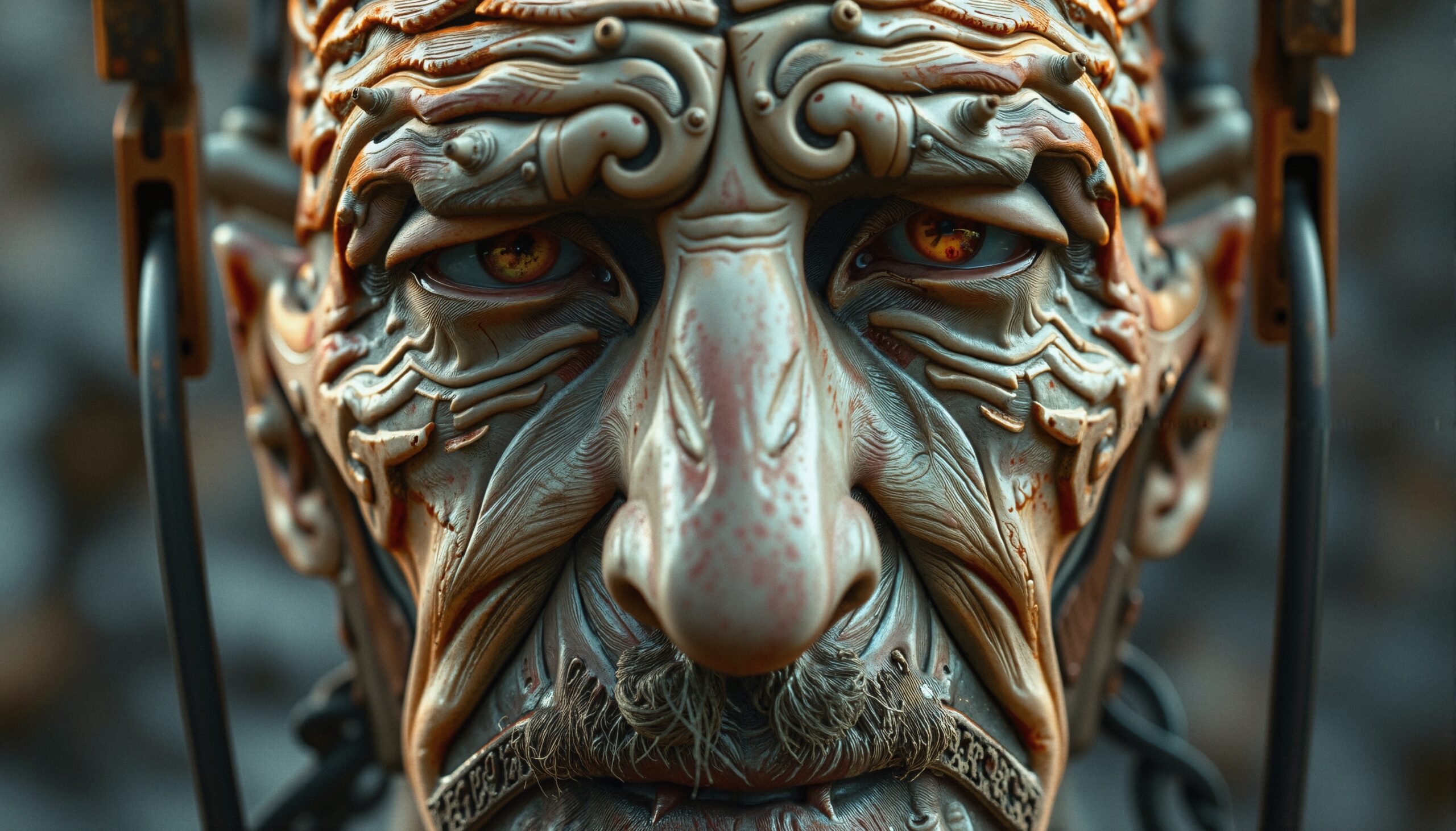 Mechanical Face with Human Elements