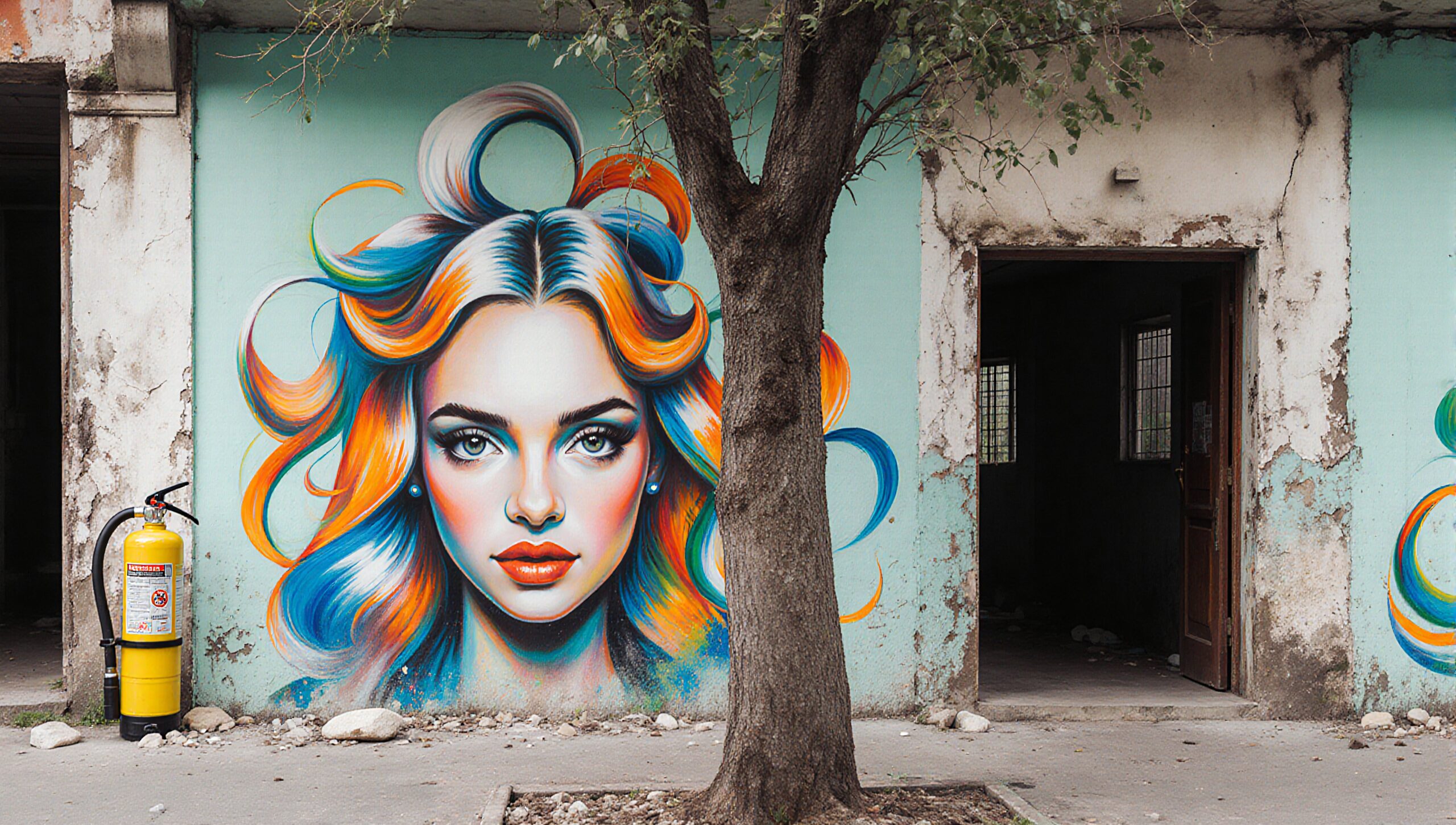 Mural Art on Urban Wall