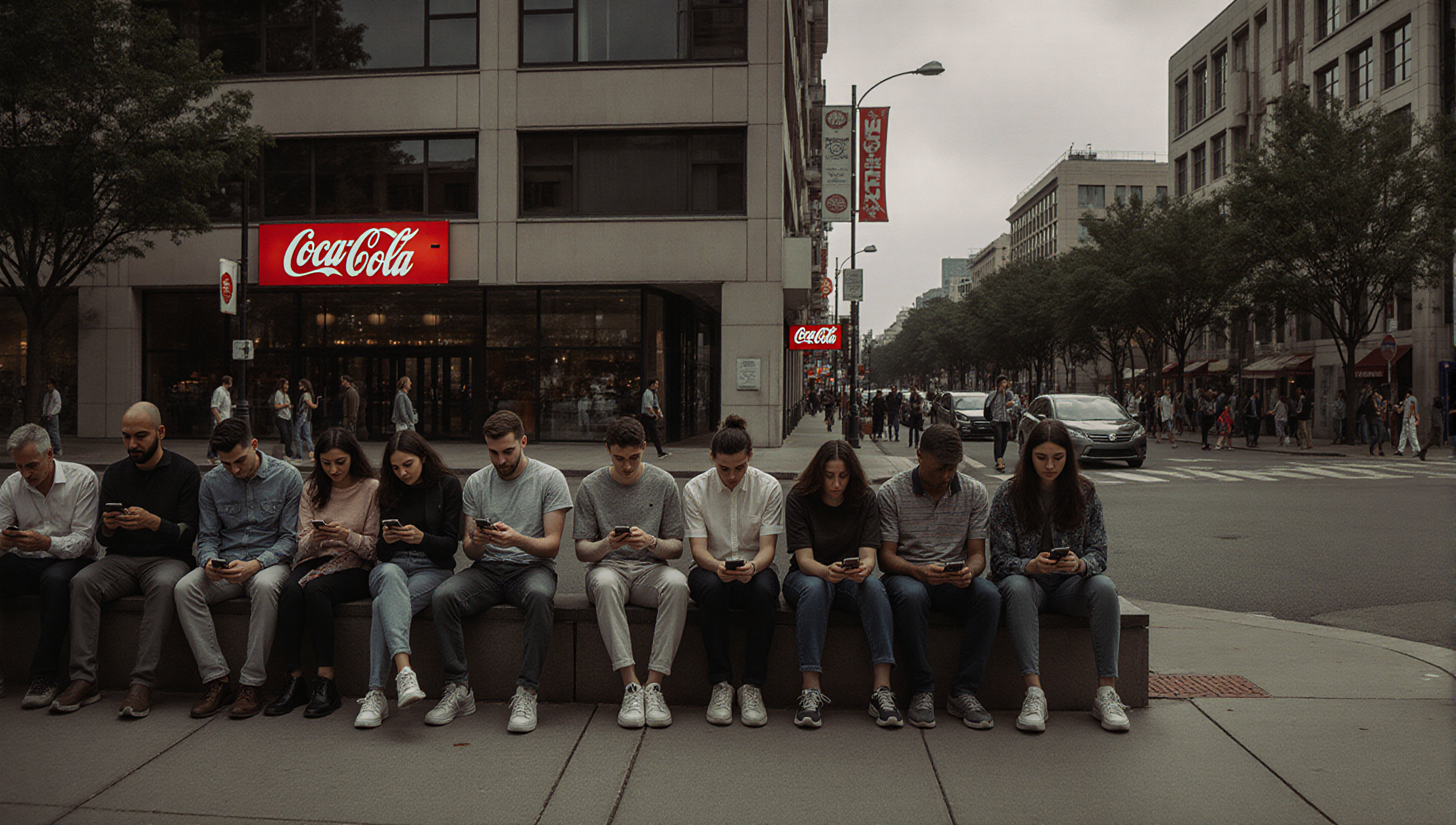 Group of Friends Sitting on a Ledge