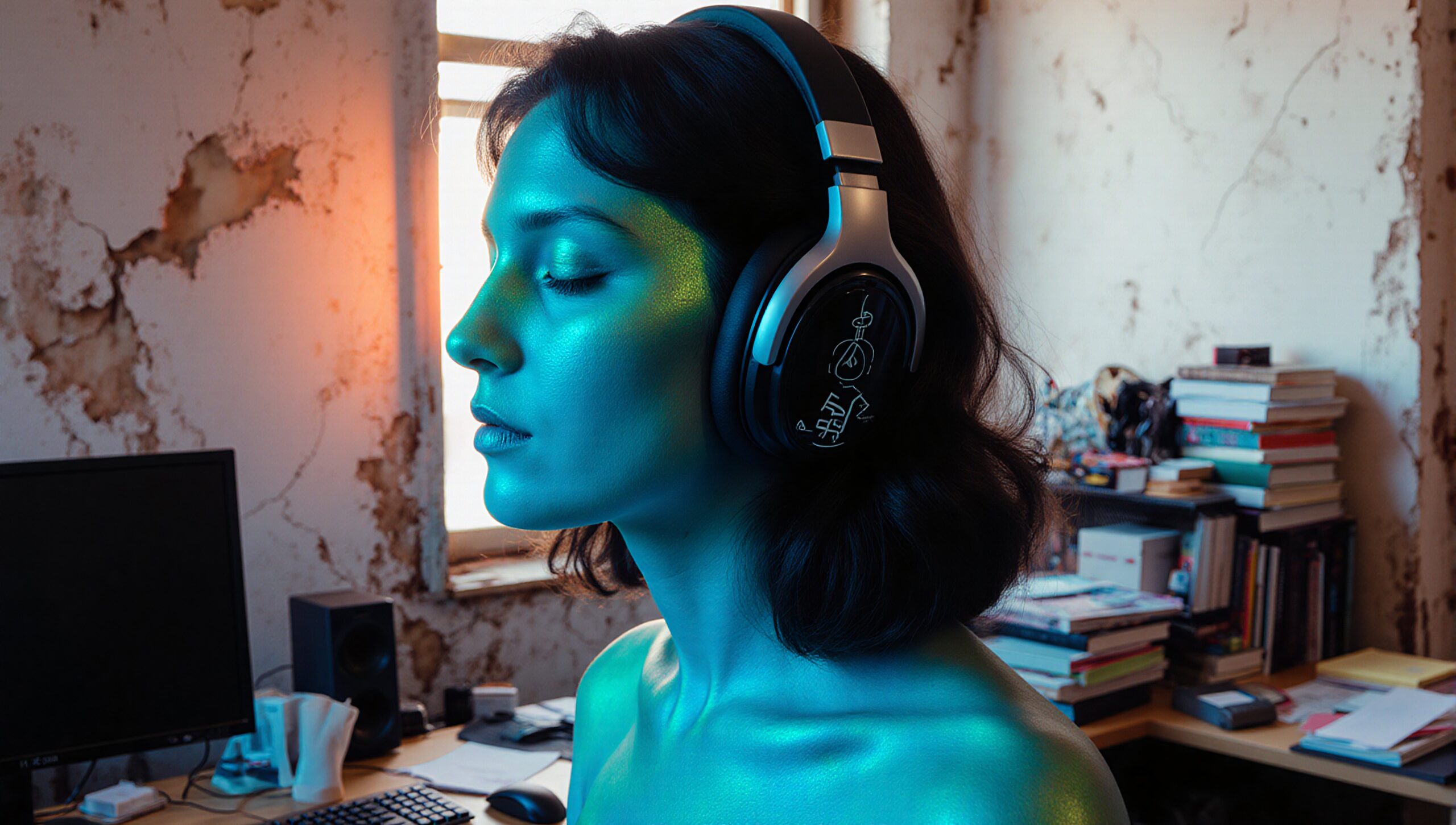 Music Immersion in Vintage Room