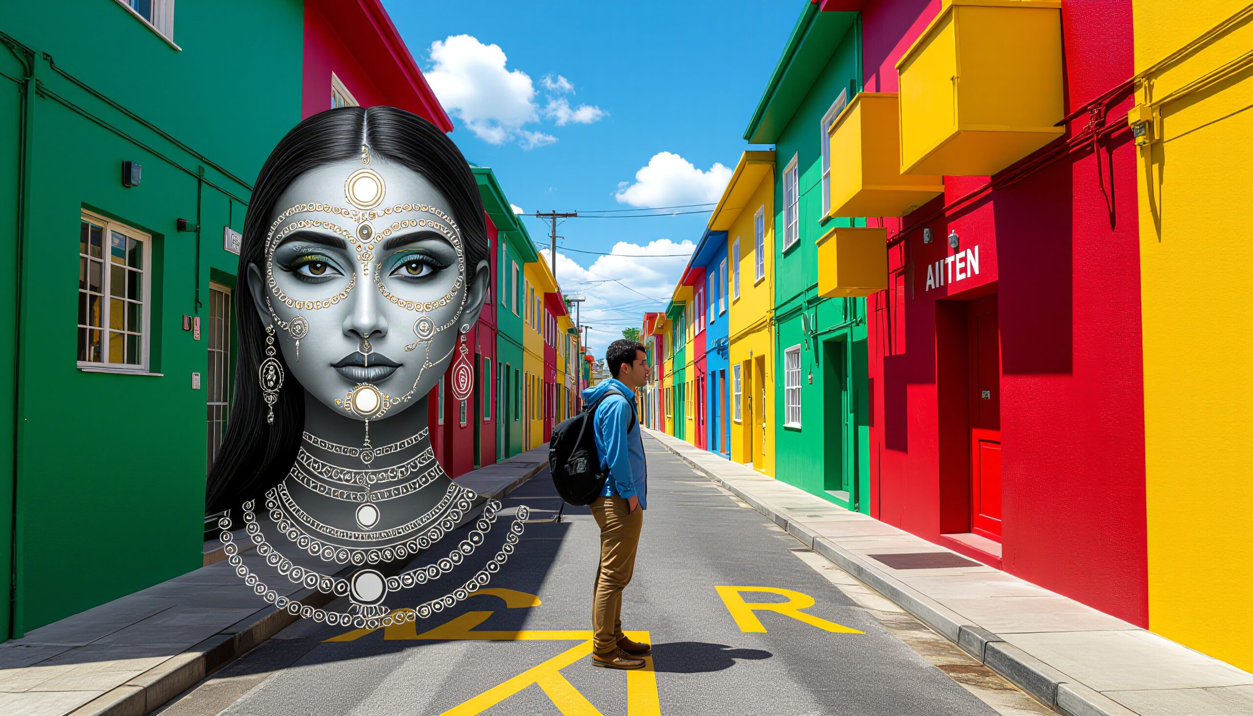 Colorful Architecture Meets Digital Art
