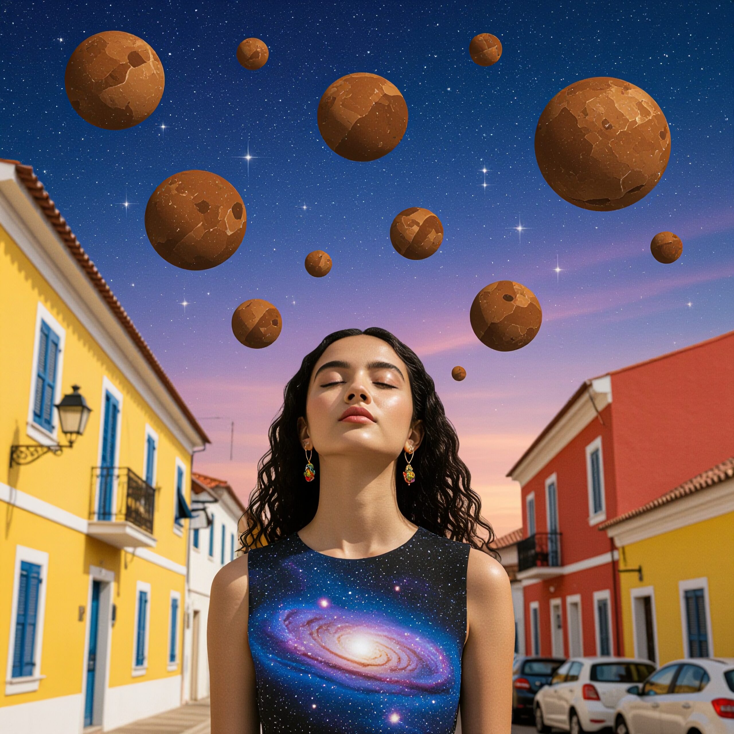 Galactic Dreams and Village Scene