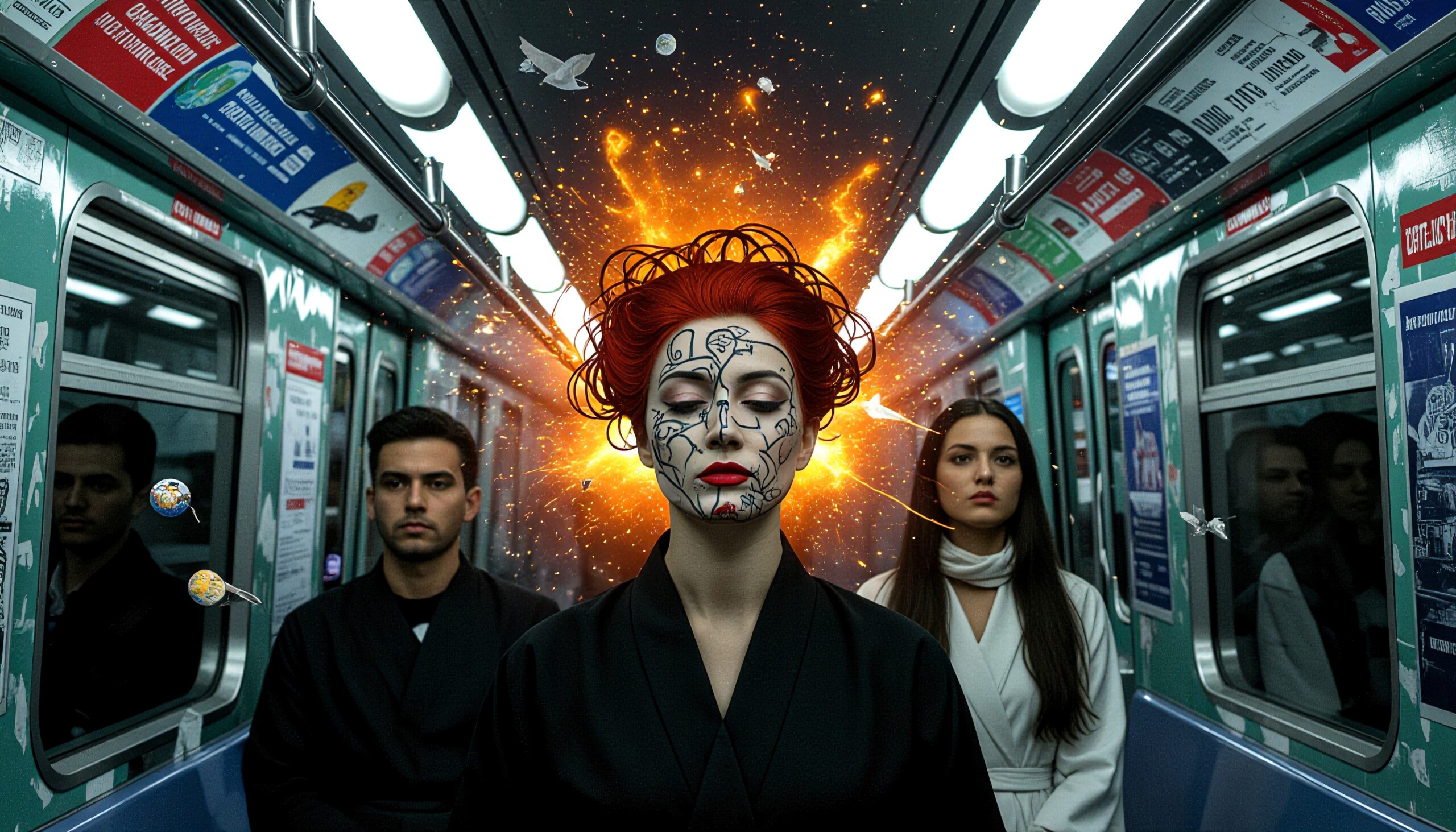 Subway Journey Through Surreal Worlds