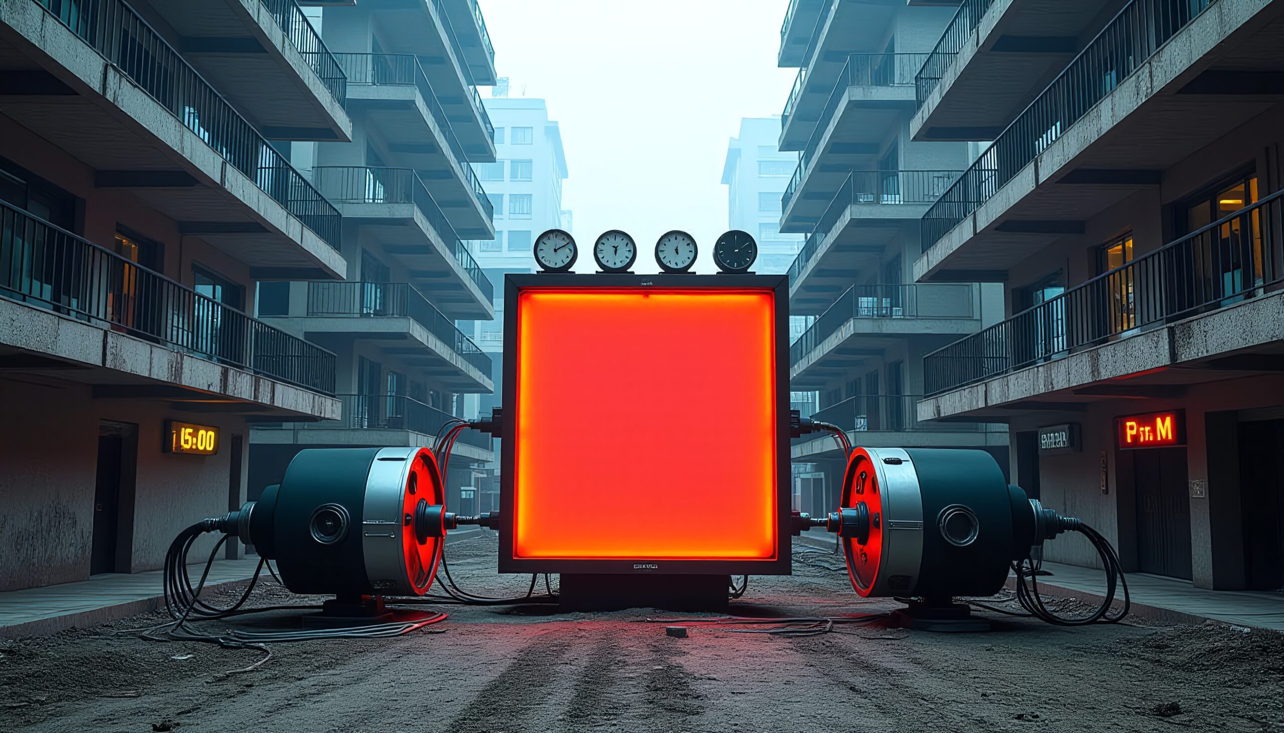 Futuristic Urban Installation Scene