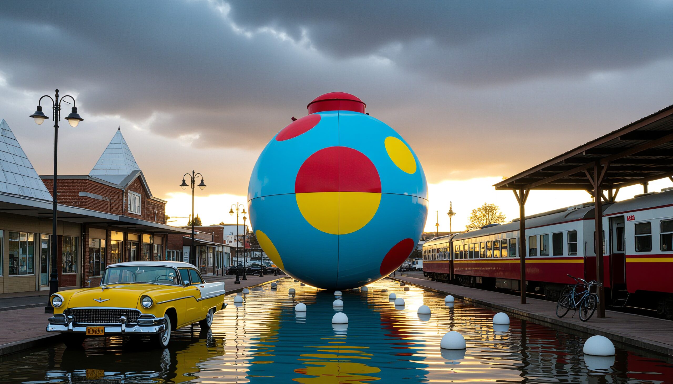 Town Square at Sunset