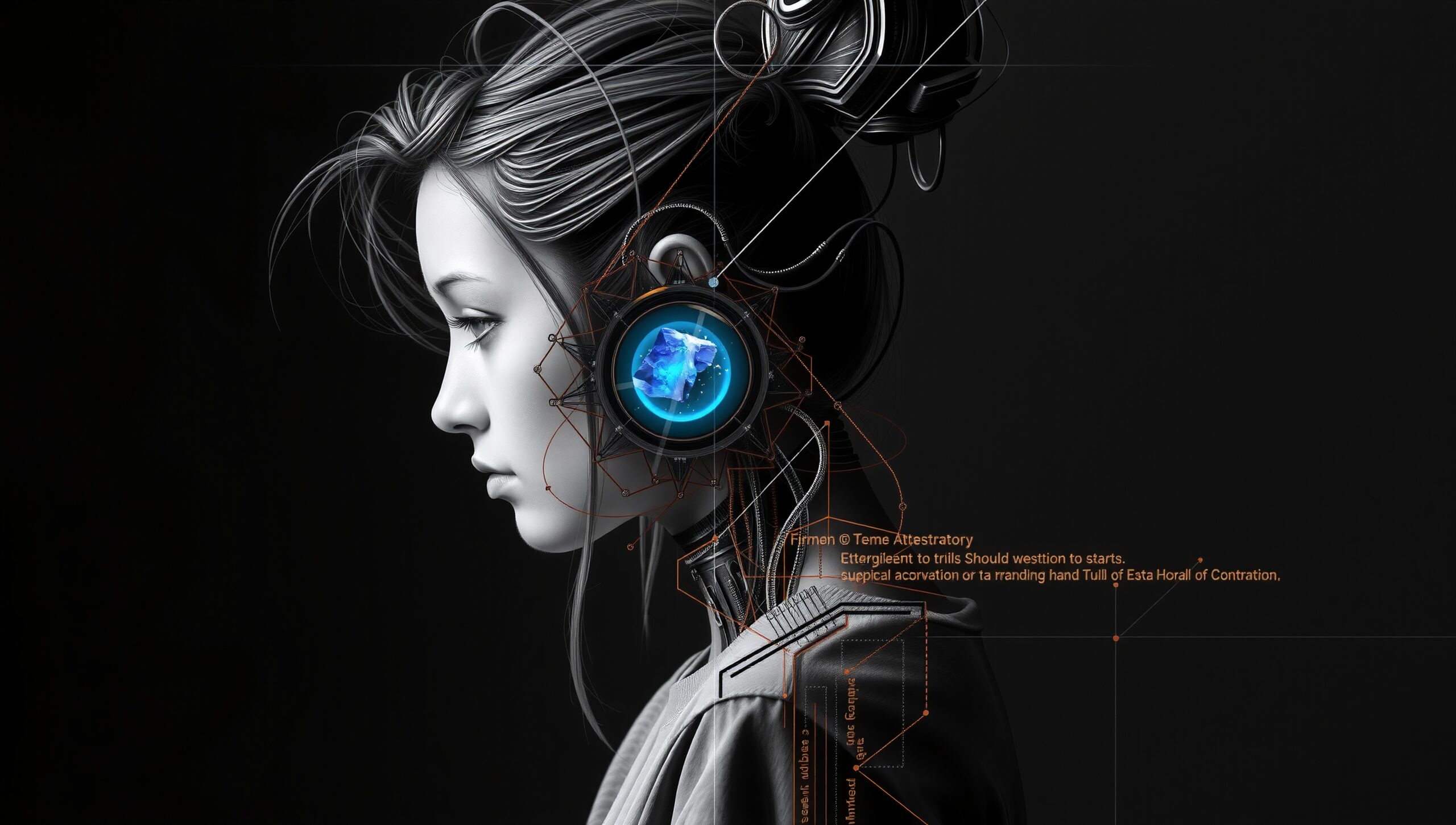 Futuristic Female Cybernetic Profile
