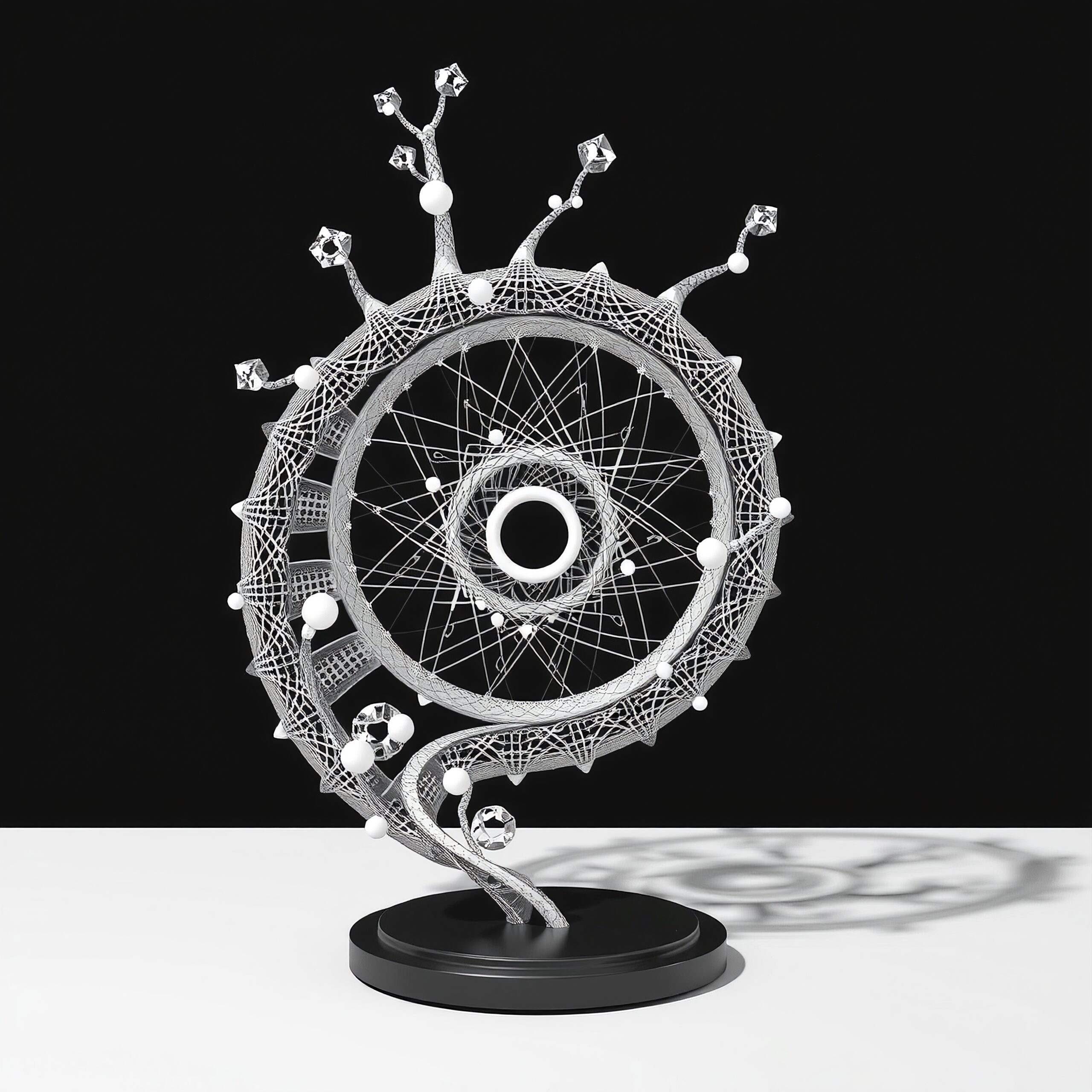 Intricate Geometric Abstract Sculpture