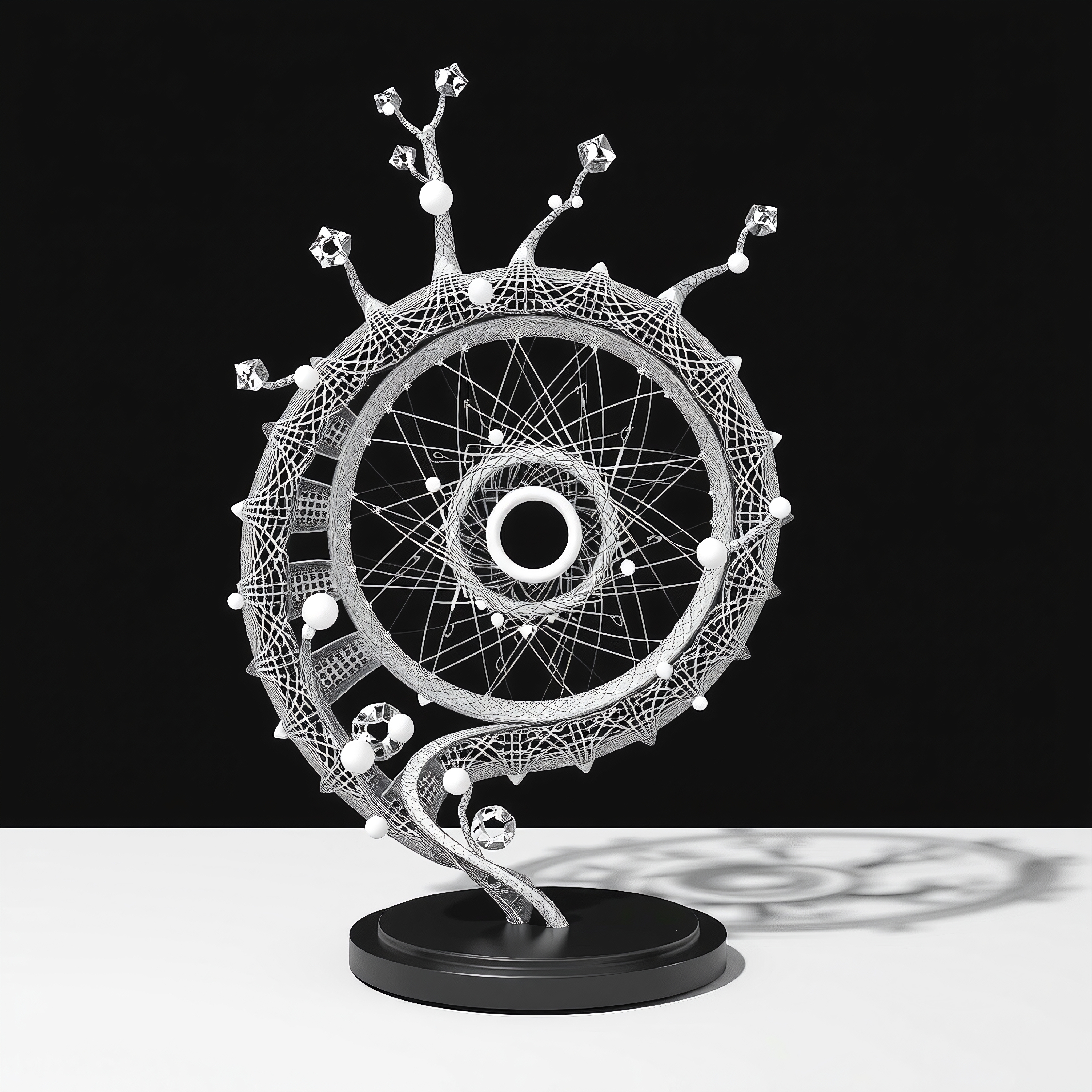 Intricate Geometric Abstract Sculpture