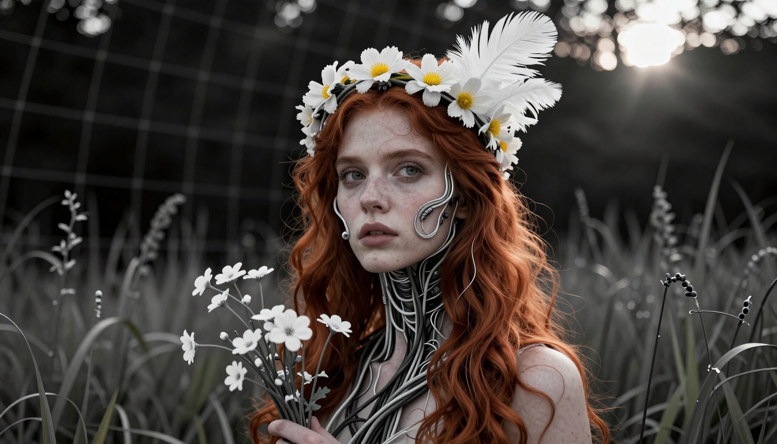 Floral Cybernetic Serenity Fusion