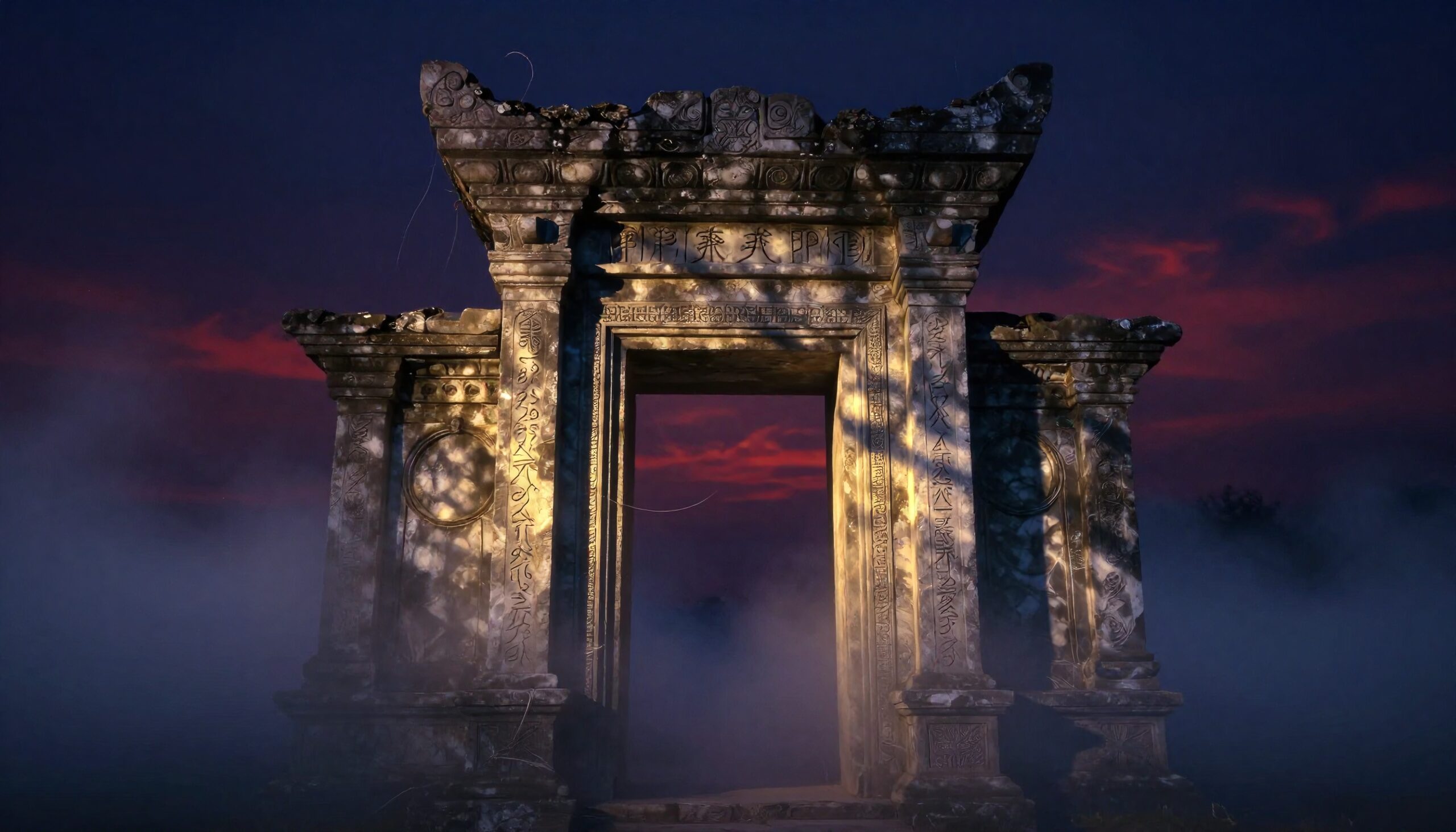 Mystical Ancient Stone Doorway Image