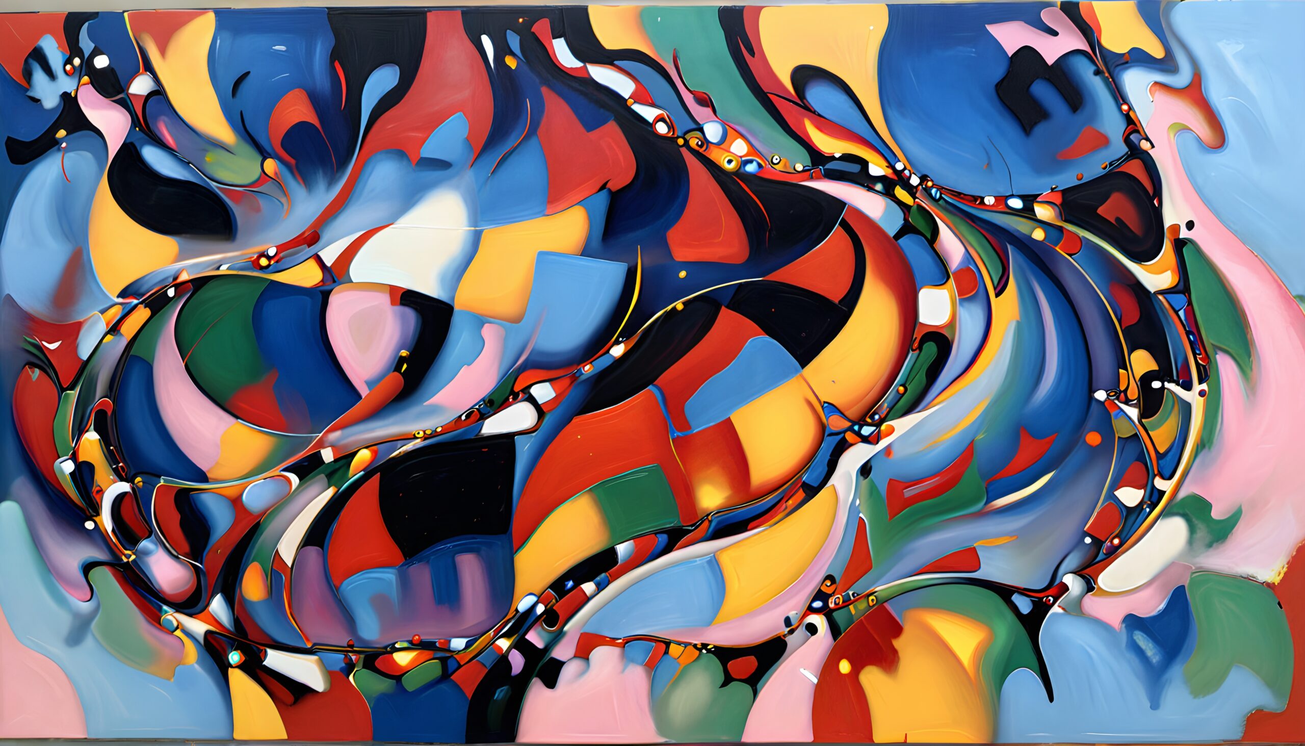 Vibrant Abstract Colors Swirling Together