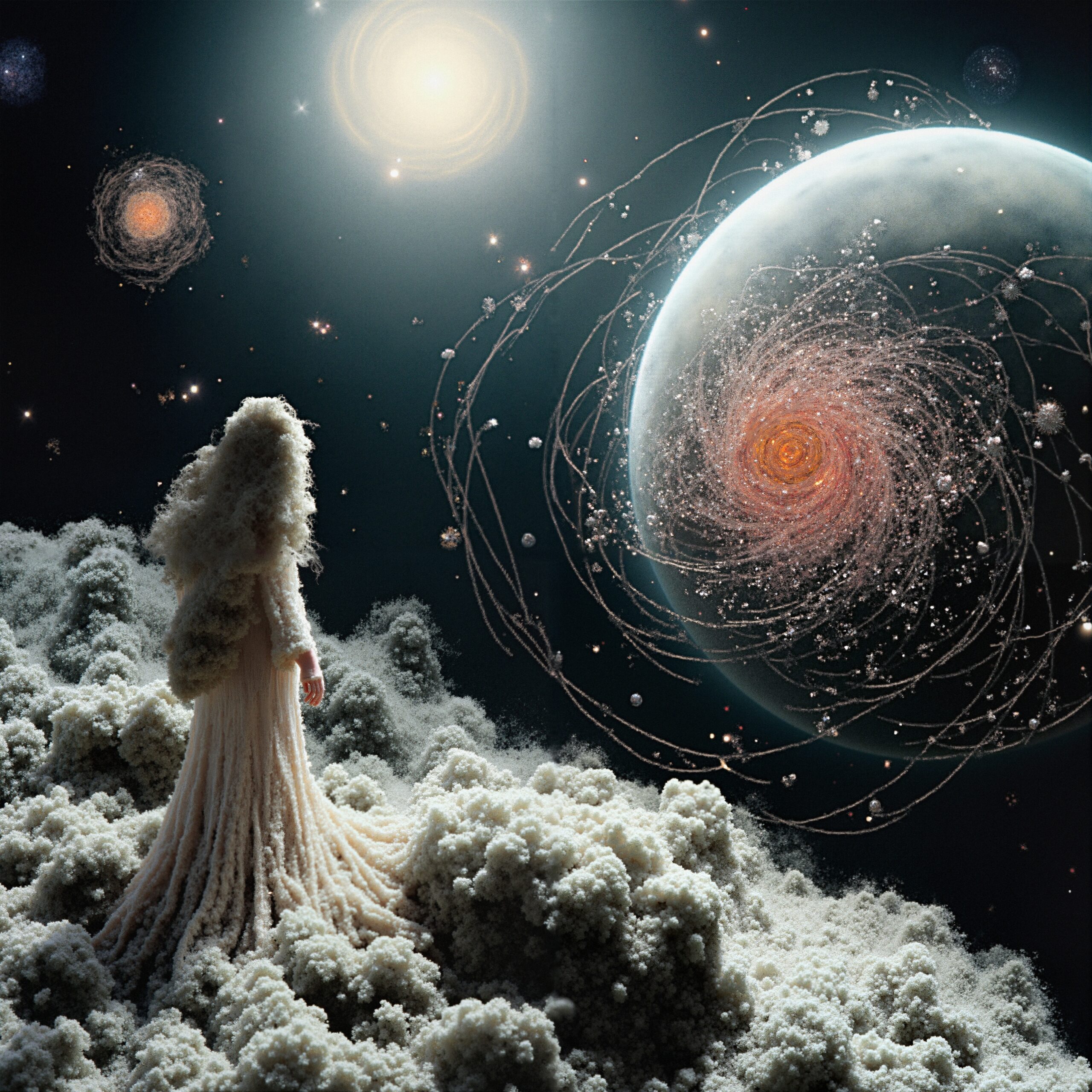 Cosmic Contemplation in Mystical Space