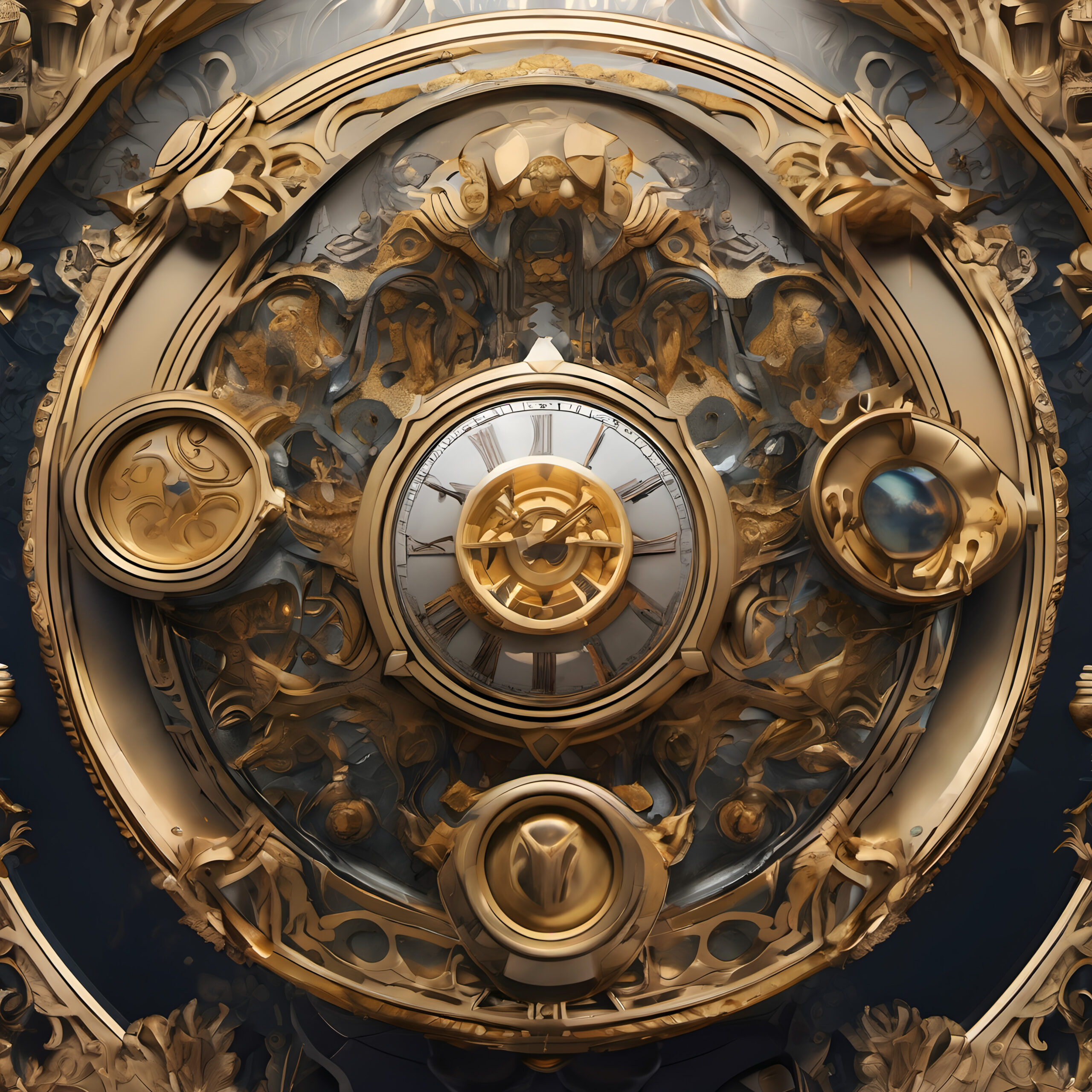 Ornate Golden Clockwork Masterpiece