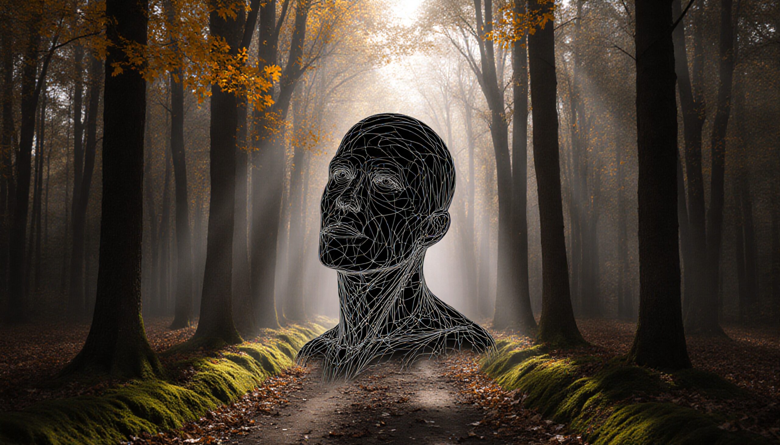 Mystical Forest Wireframe Sculpture