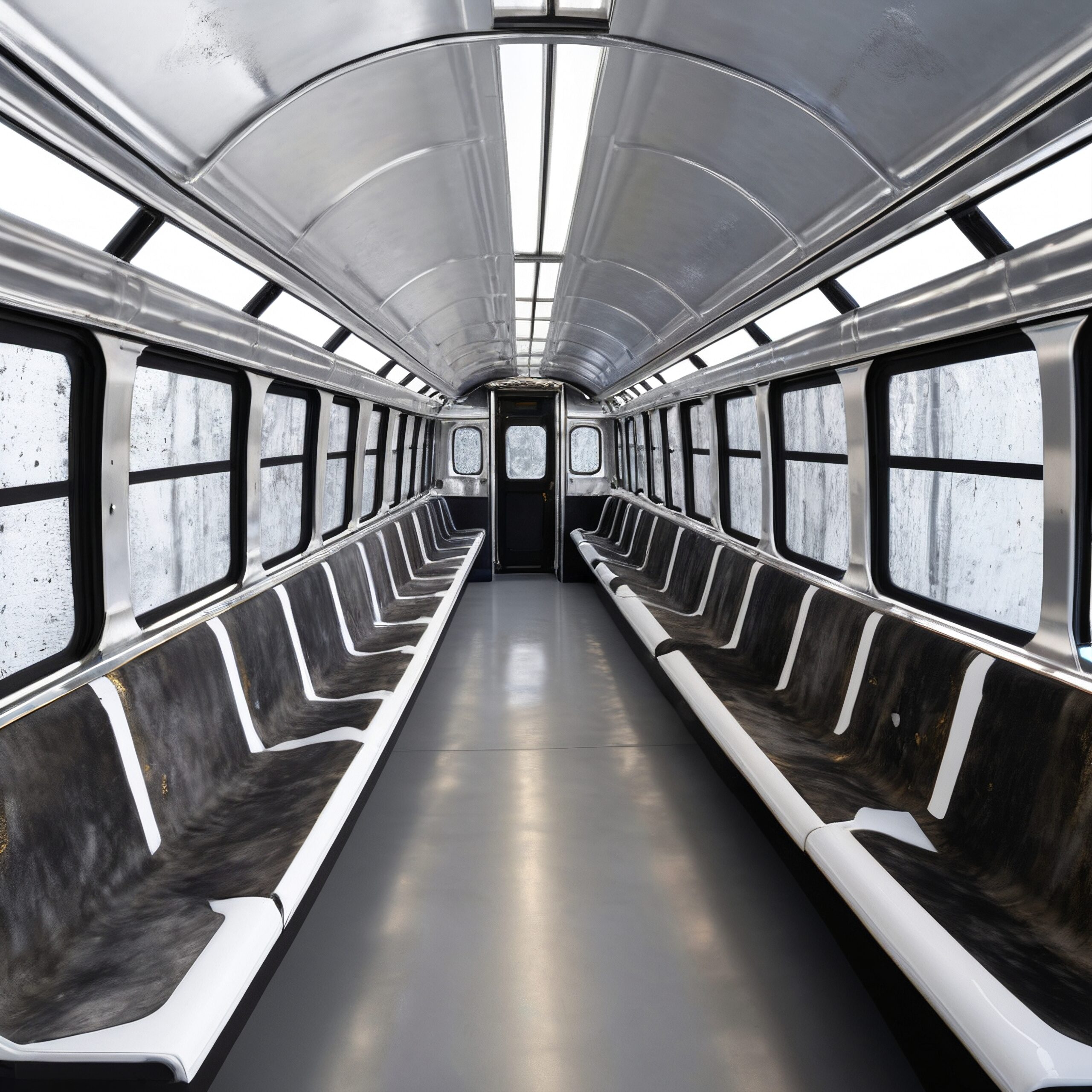 Empty Train Carriage Interior View